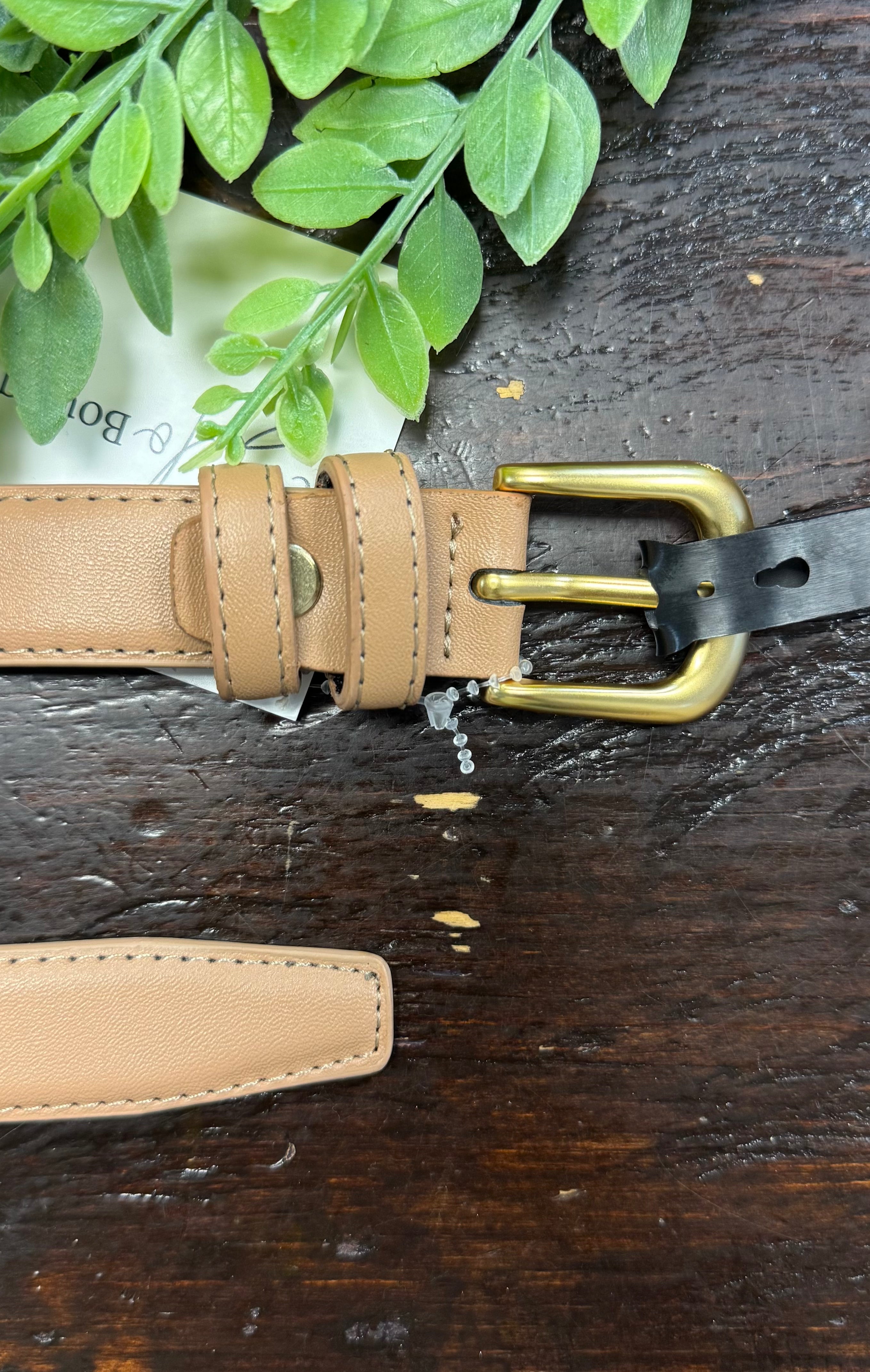 Timeless Belt-Tan-Belts-Fame-The Silo Boutique, Women's Fashion Boutique Located in Warren and Grand Forks North Dakota