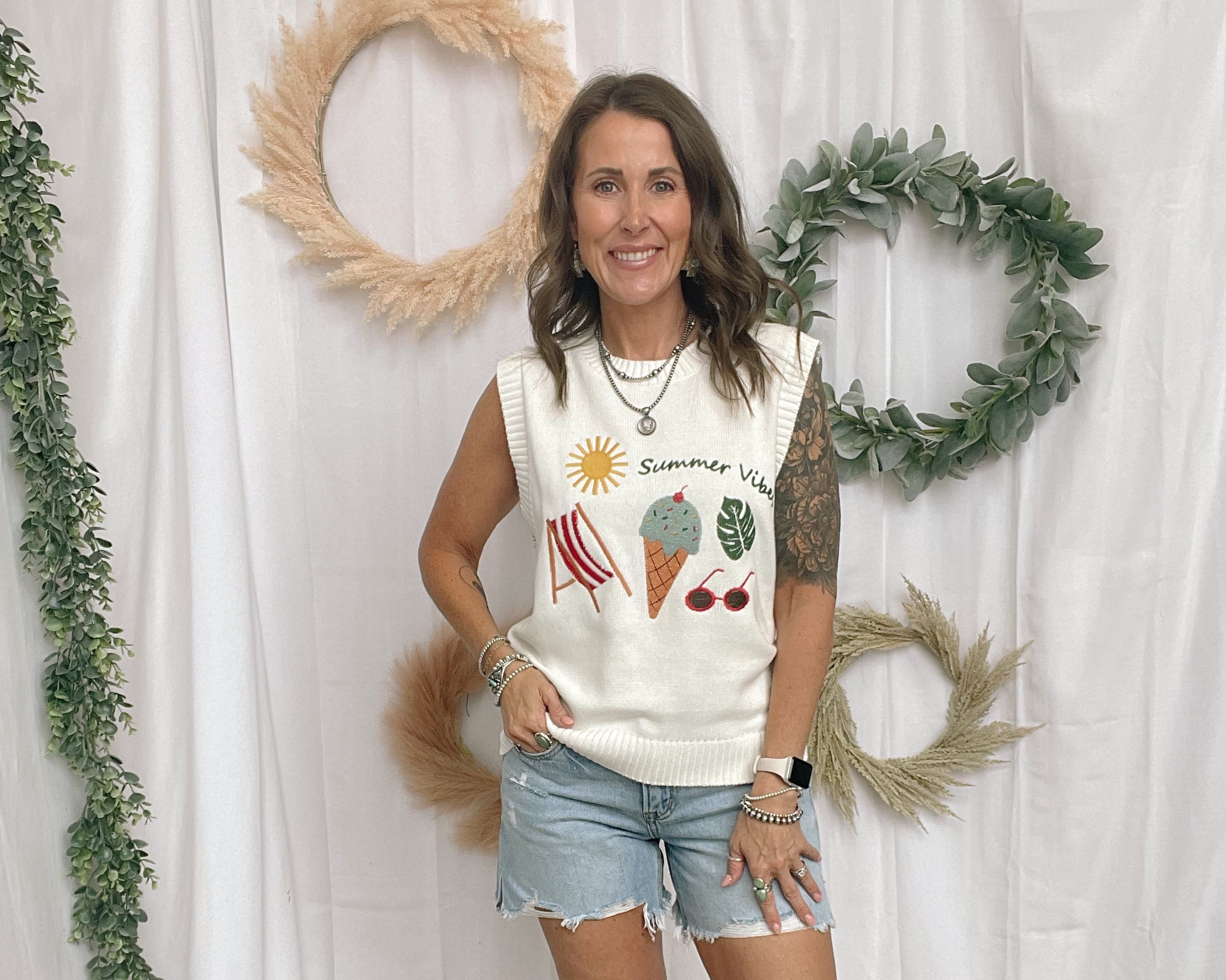 All Things Summer Tank Vest-Tank Tops-anniewear-The Silo Boutique, Women's Fashion Boutique Located in Warren and Grand Forks North Dakota