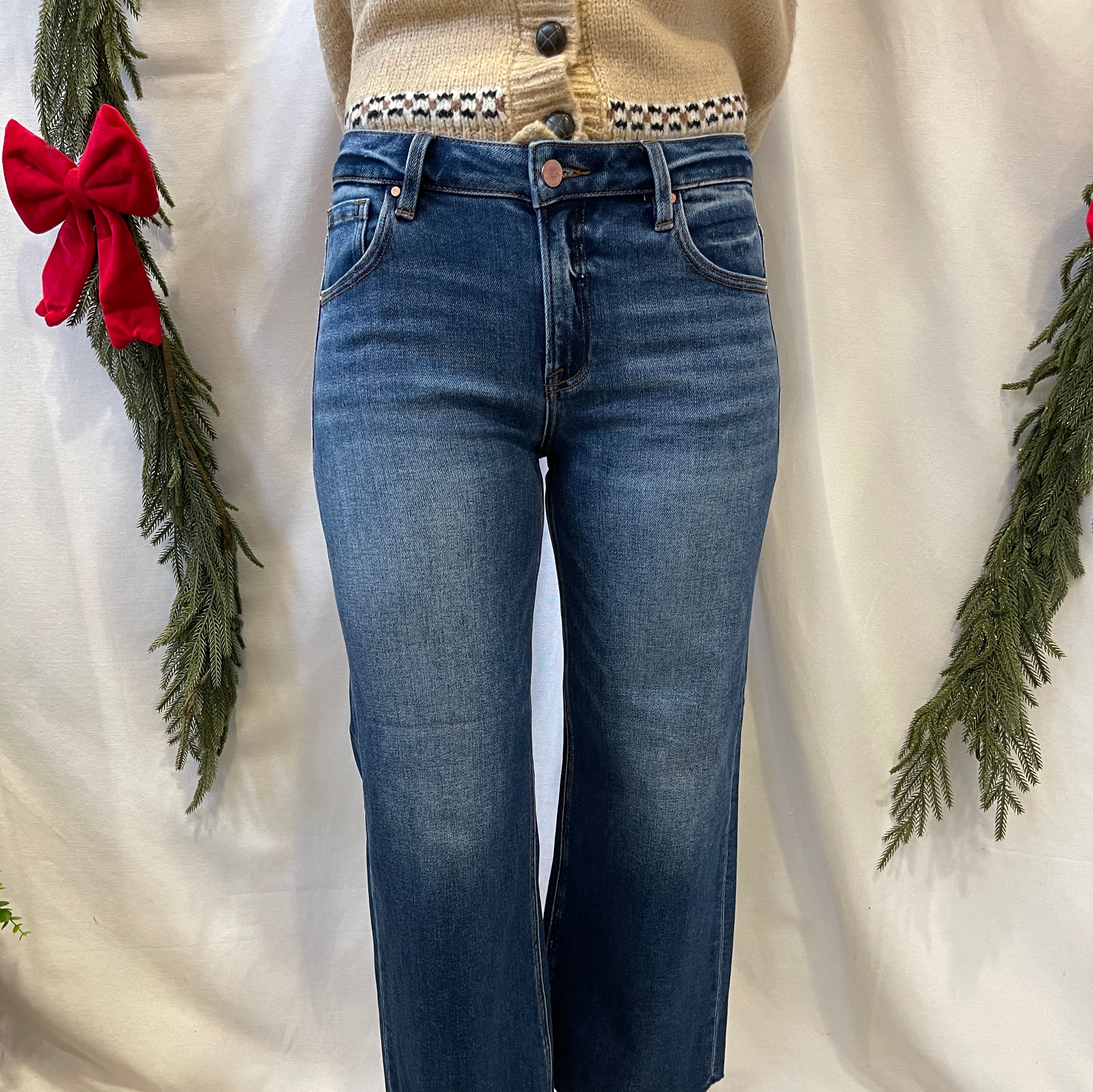 Risen Raw Hem Crop Jeans-Final Sale-Jeans-risen-The Silo Boutique, Women's Fashion Boutique Located in Warren and Grand Forks North Dakota