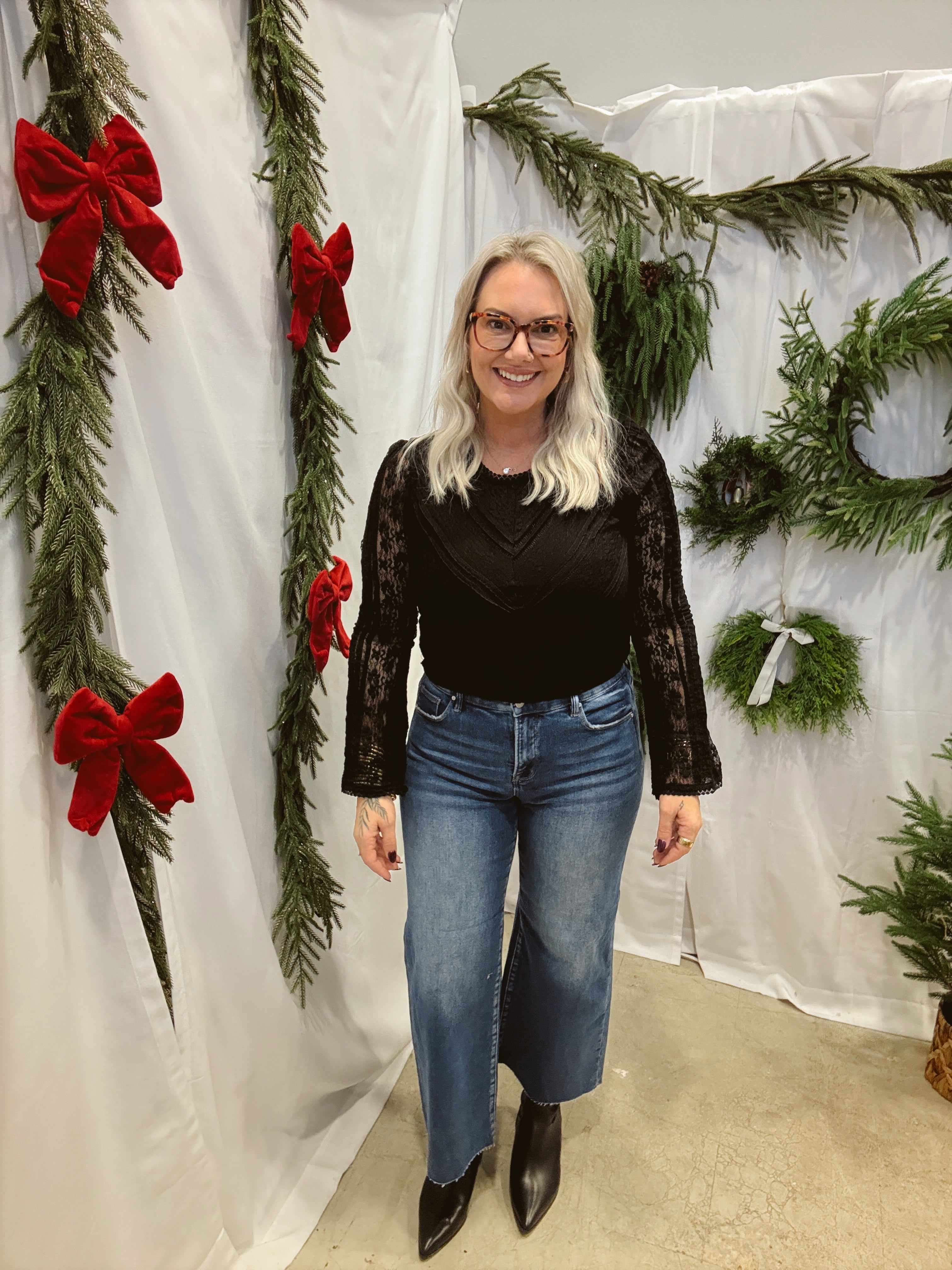 Risen Leslie Medium Wash Crop Jeans-Final Sale-Jeans-risen-The Silo Boutique, Women's Fashion Boutique Located in Warren and Grand Forks North Dakota