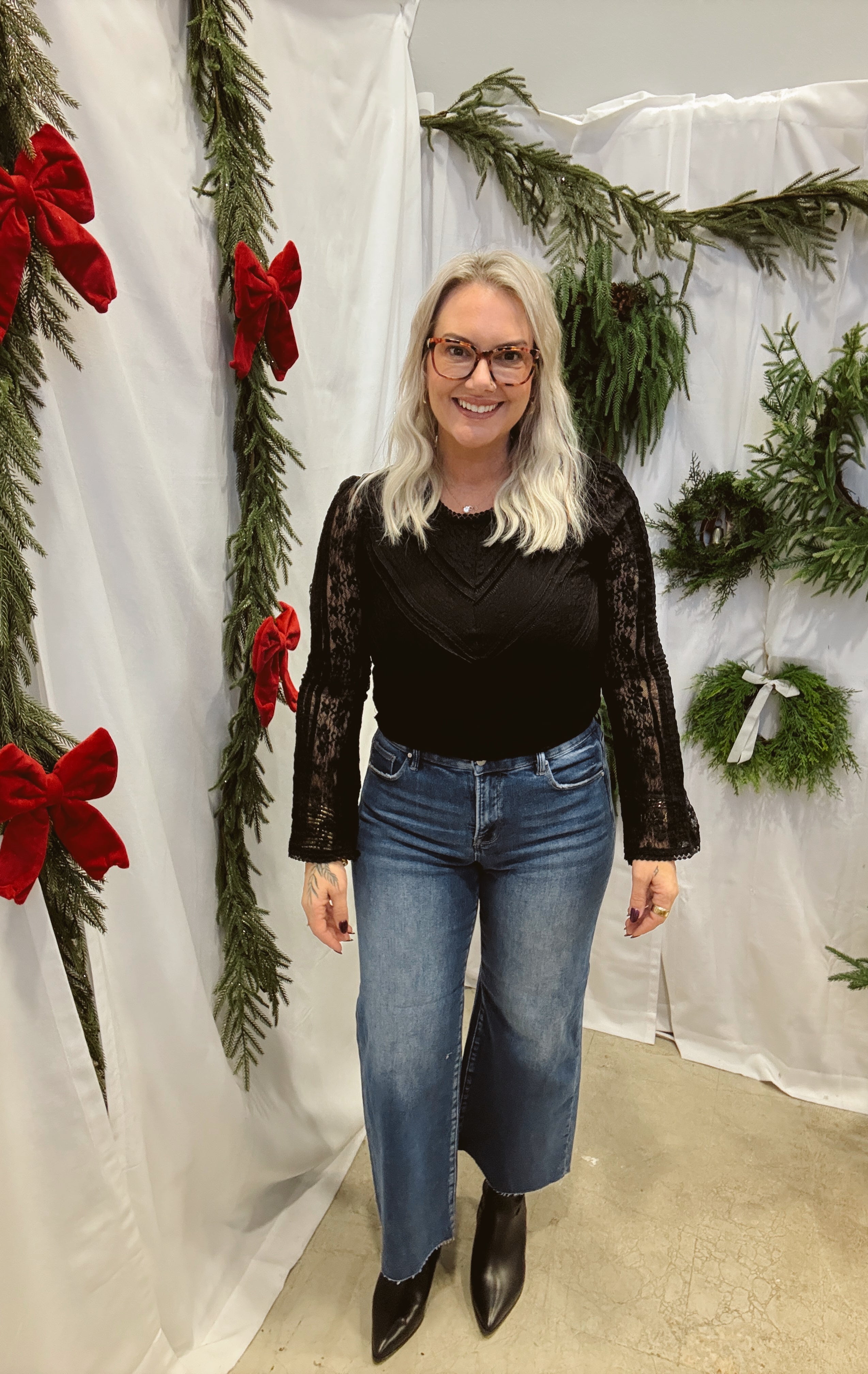 Risen Leslie Medium Wash Crop Jeans-Jeans-risen-The Silo Boutique, Women's Fashion Boutique Located in Warren and Grand Forks North Dakota