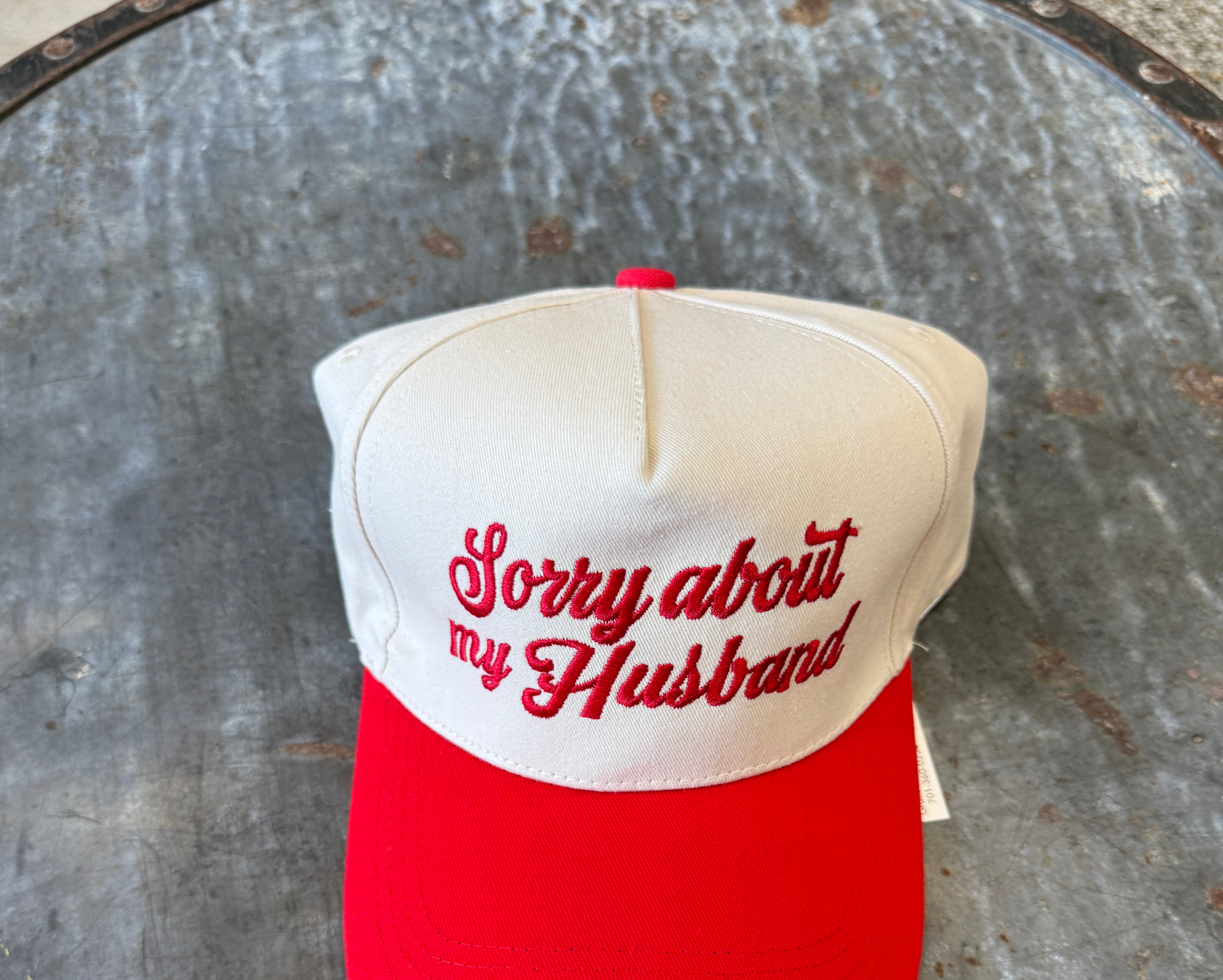 Sorry About My Husband Hat-Hats-Zenana-The Silo Boutique, Women's Fashion Boutique Located in Warren and Grand Forks North Dakota