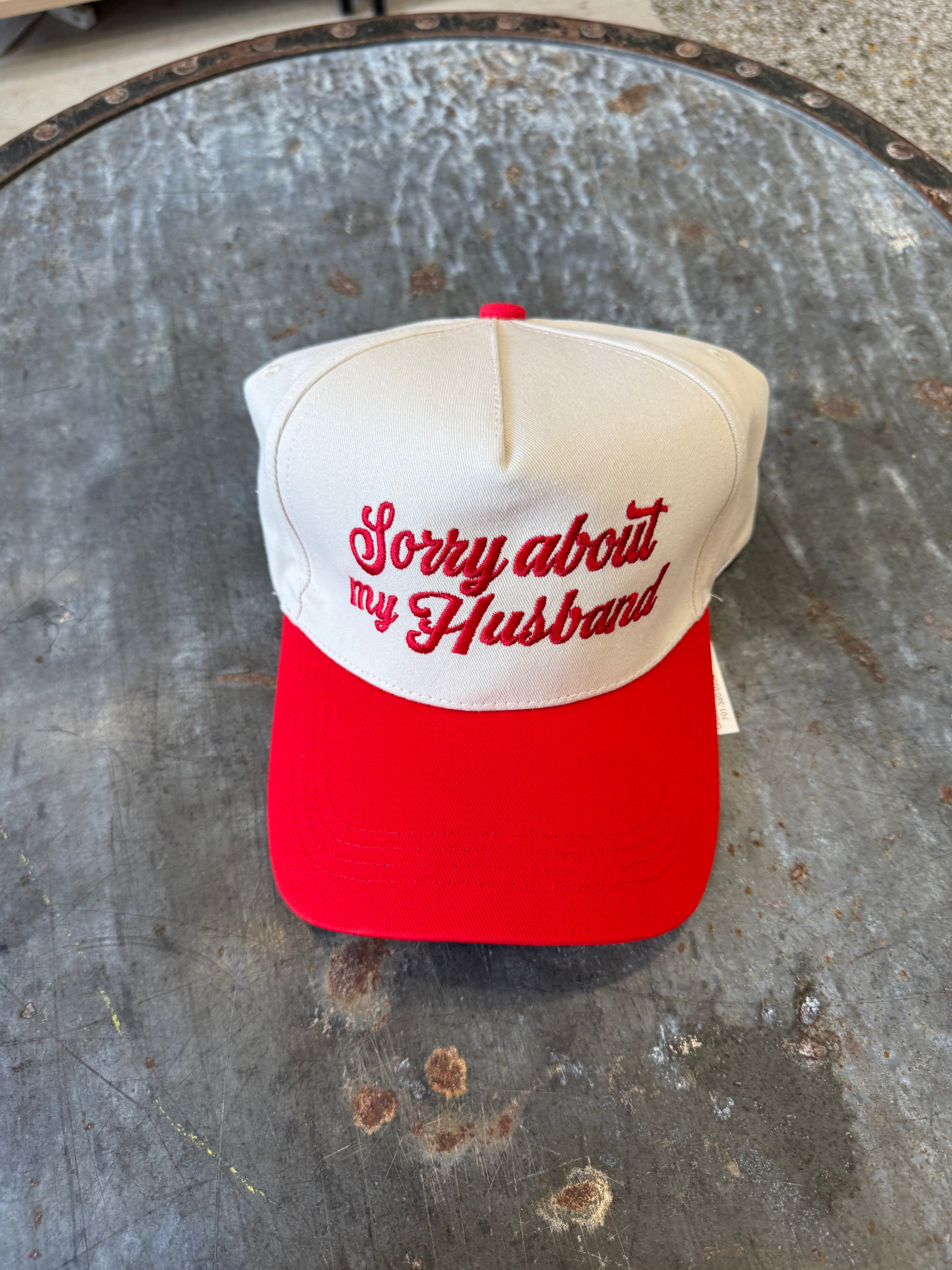 Sorry About My Husband Hat-Hats-Zenana-The Silo Boutique, Women's Fashion Boutique Located in Warren and Grand Forks North Dakota