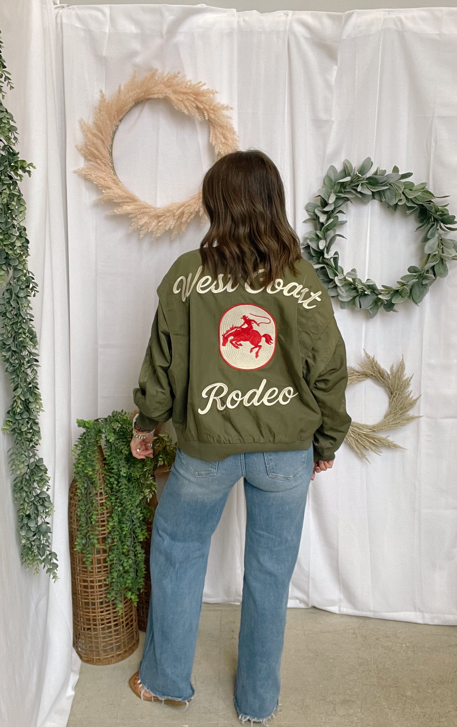Army Green Rodeo Jacket-Coats & Jackets-davi-The Silo Boutique, Women's Fashion Boutique Located in Warren and Grand Forks North Dakota