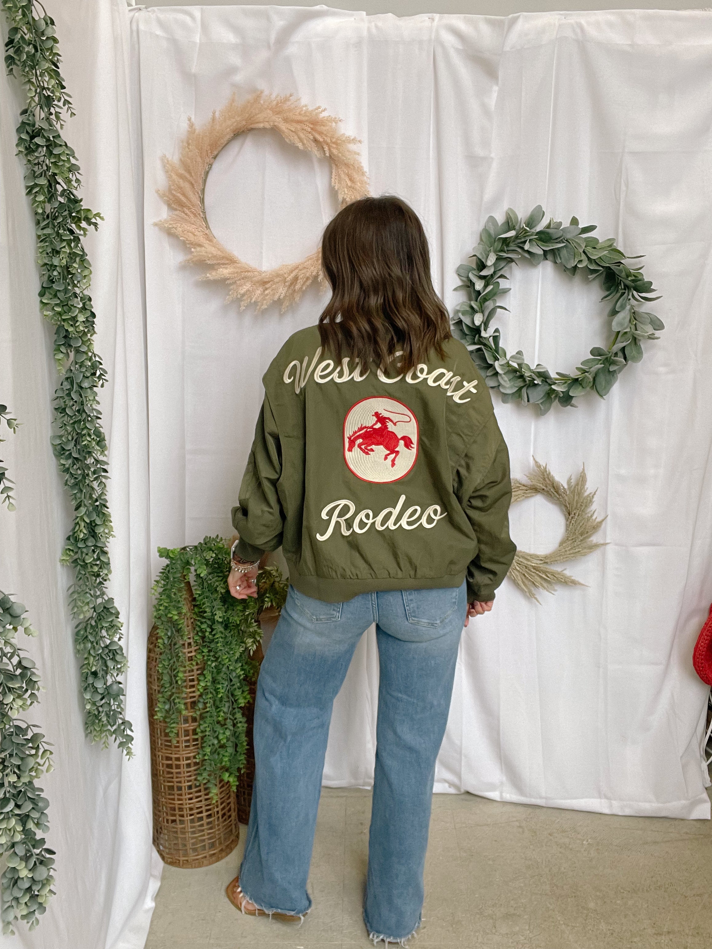 Army Green Rodeo Jacket-Coats & Jackets-davi-The Silo Boutique, Women's Fashion Boutique Located in Warren and Grand Forks North Dakota
