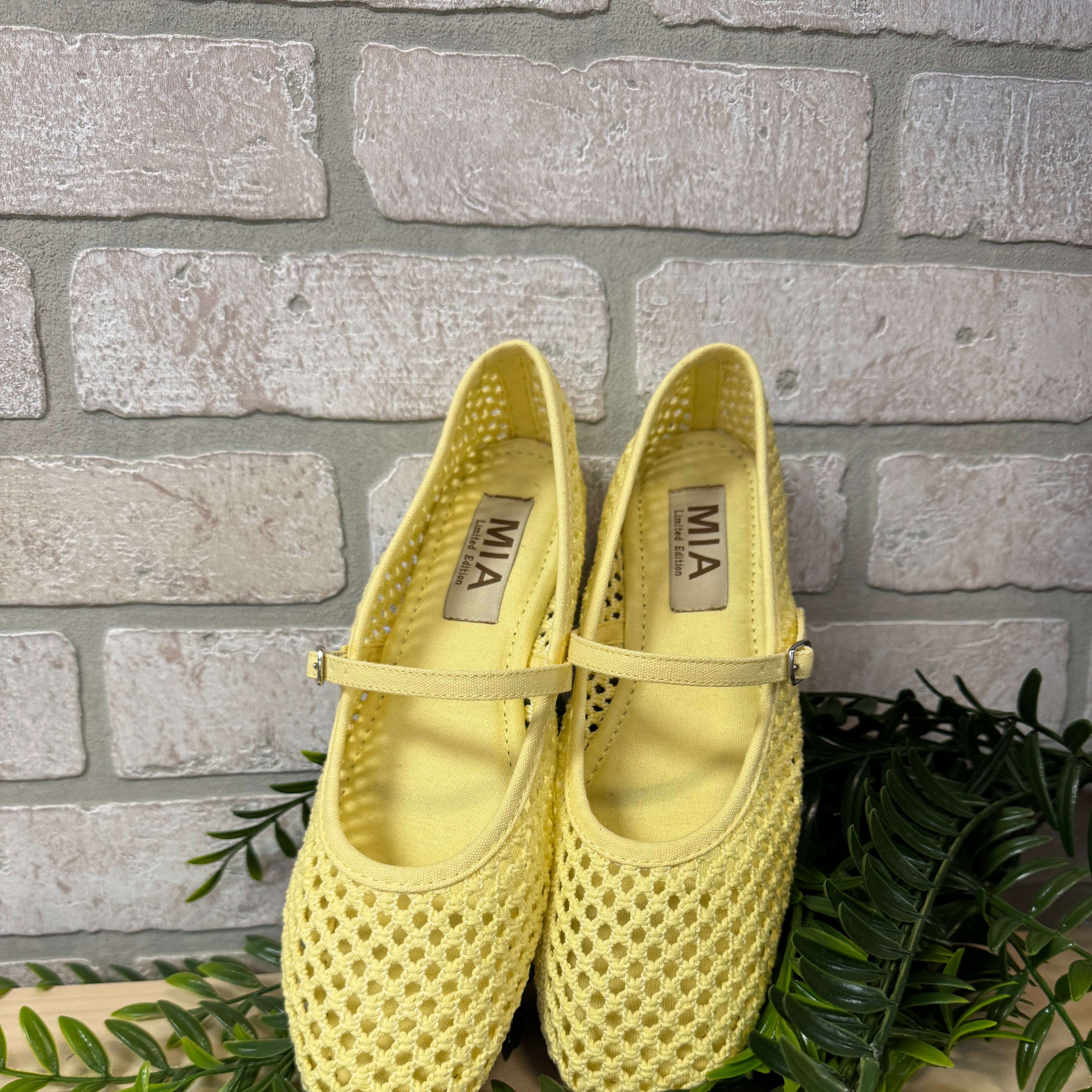 MIA Kora Yellow Flats-Shoes-MIA-The Silo Boutique, Women's Fashion Boutique Located in Warren and Grand Forks North Dakota