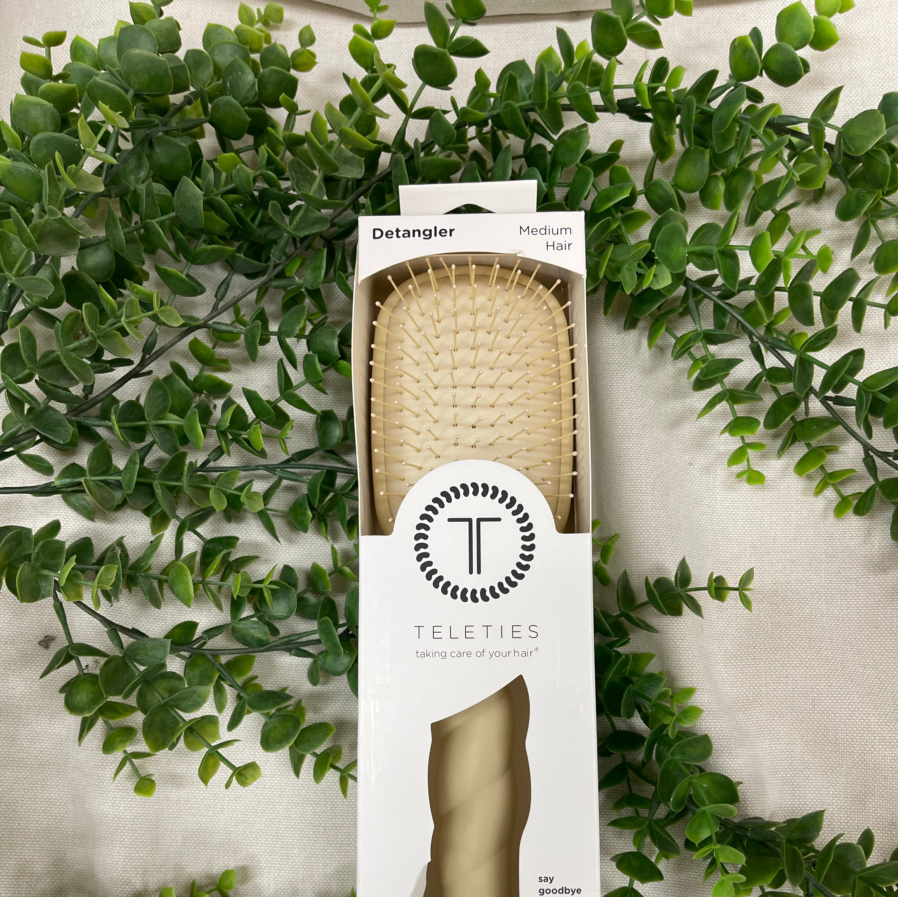 Teleties Detangler Brush for Medium Hair – Tan-Hair Accessories-teleties-The Silo Boutique, Women's Fashion Boutique Located in Warren and Grand Forks North Dakota