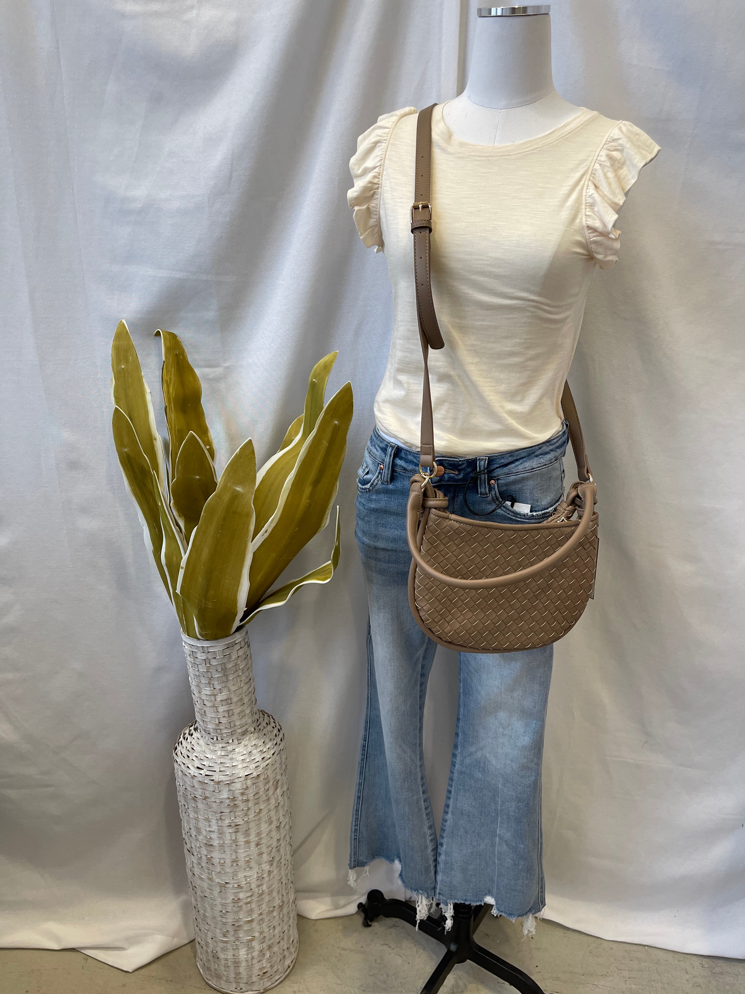Jen and Co Kaylor Woven Purse-Taupe-Purses-Jen and Co-The Silo Boutique, Women's Fashion Boutique Located in Warren and Grand Forks North Dakota