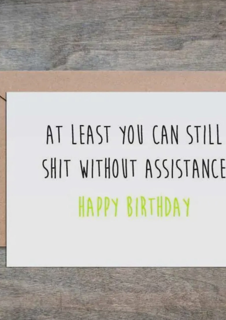 Shit Without Assistance Card-Cards-Crimson and Clover Studio-The Silo Boutique, Women's Fashion Boutique Located in Warren and Grand Forks North Dakota