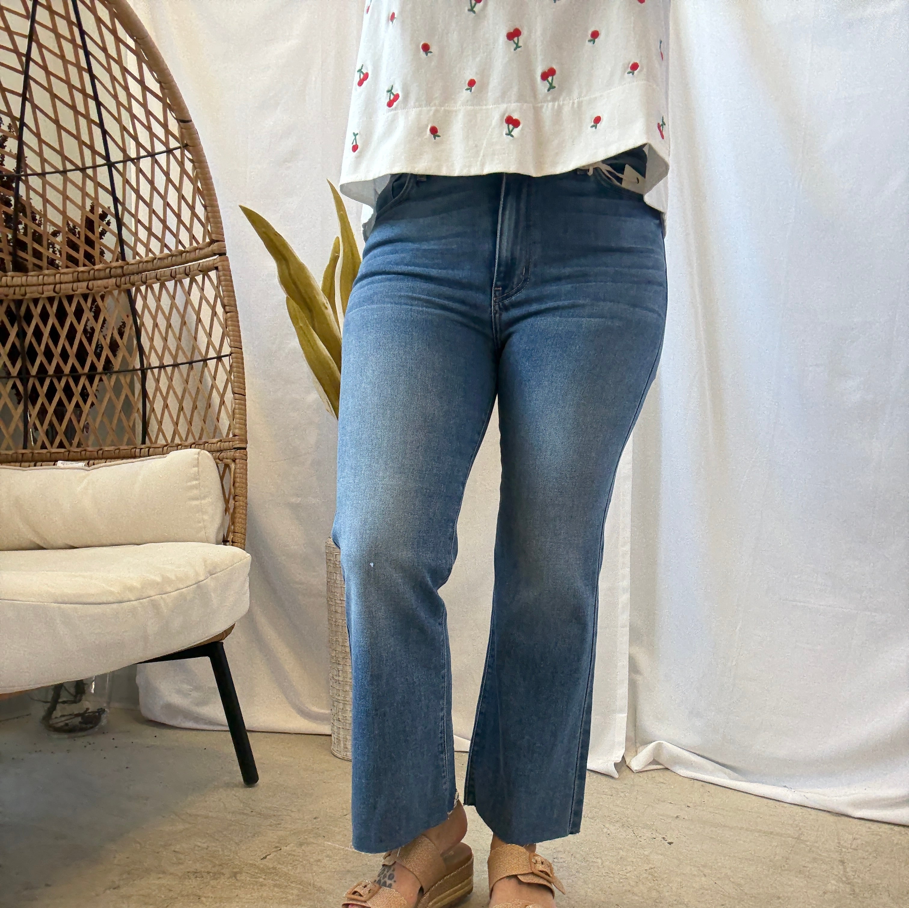 LTJ Sicily Medium Wash Scissor Cut Jeans-Final Sale-Jeans-Letters to Juliet-The Silo Boutique, Women's Fashion Boutique Located in Warren and Grand Forks North Dakota