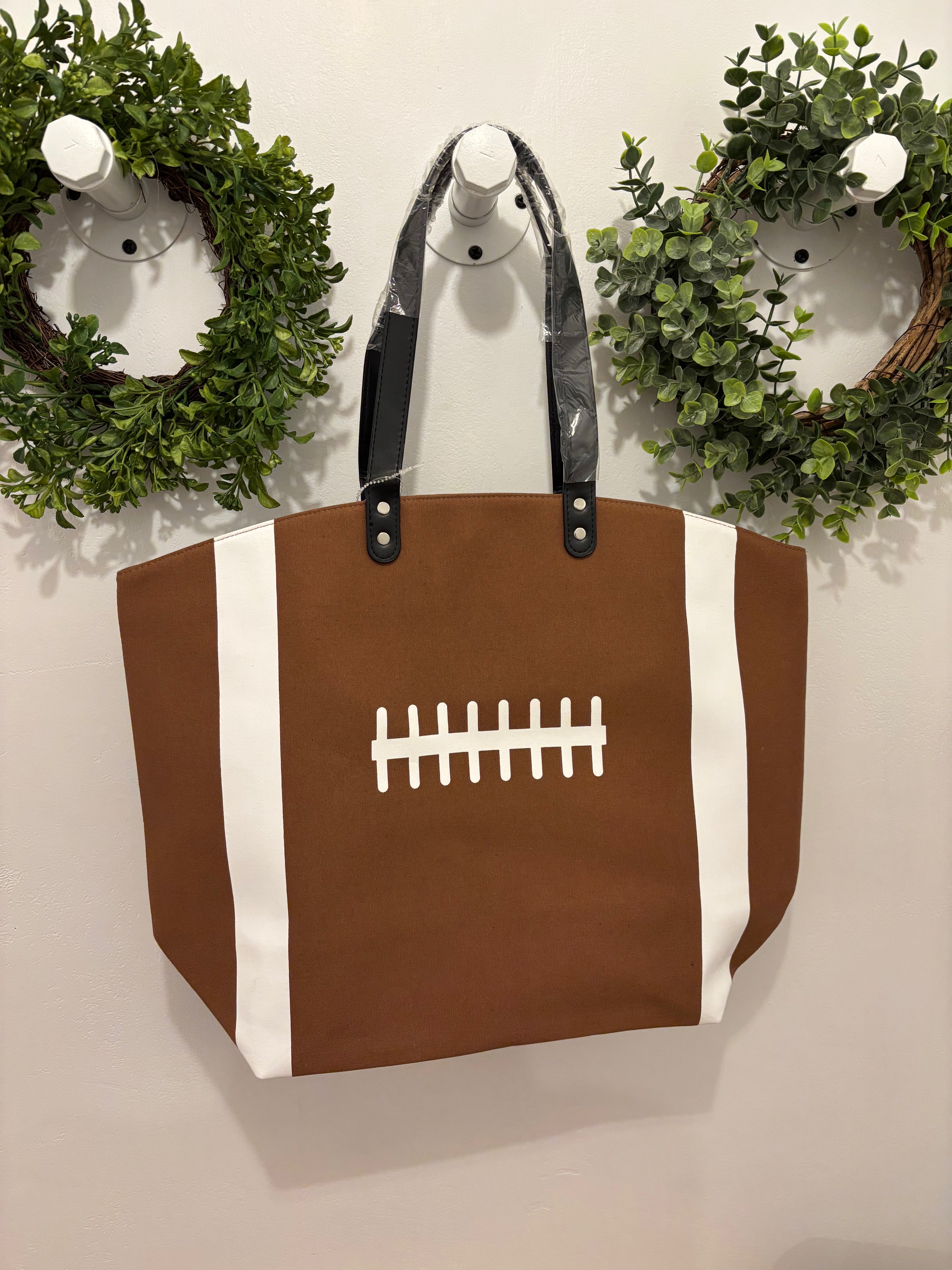 Football Tote Bag-Purses-Dallas Market-The Silo Boutique, Women's Fashion Boutique Located in Warren and Grand Forks North Dakota