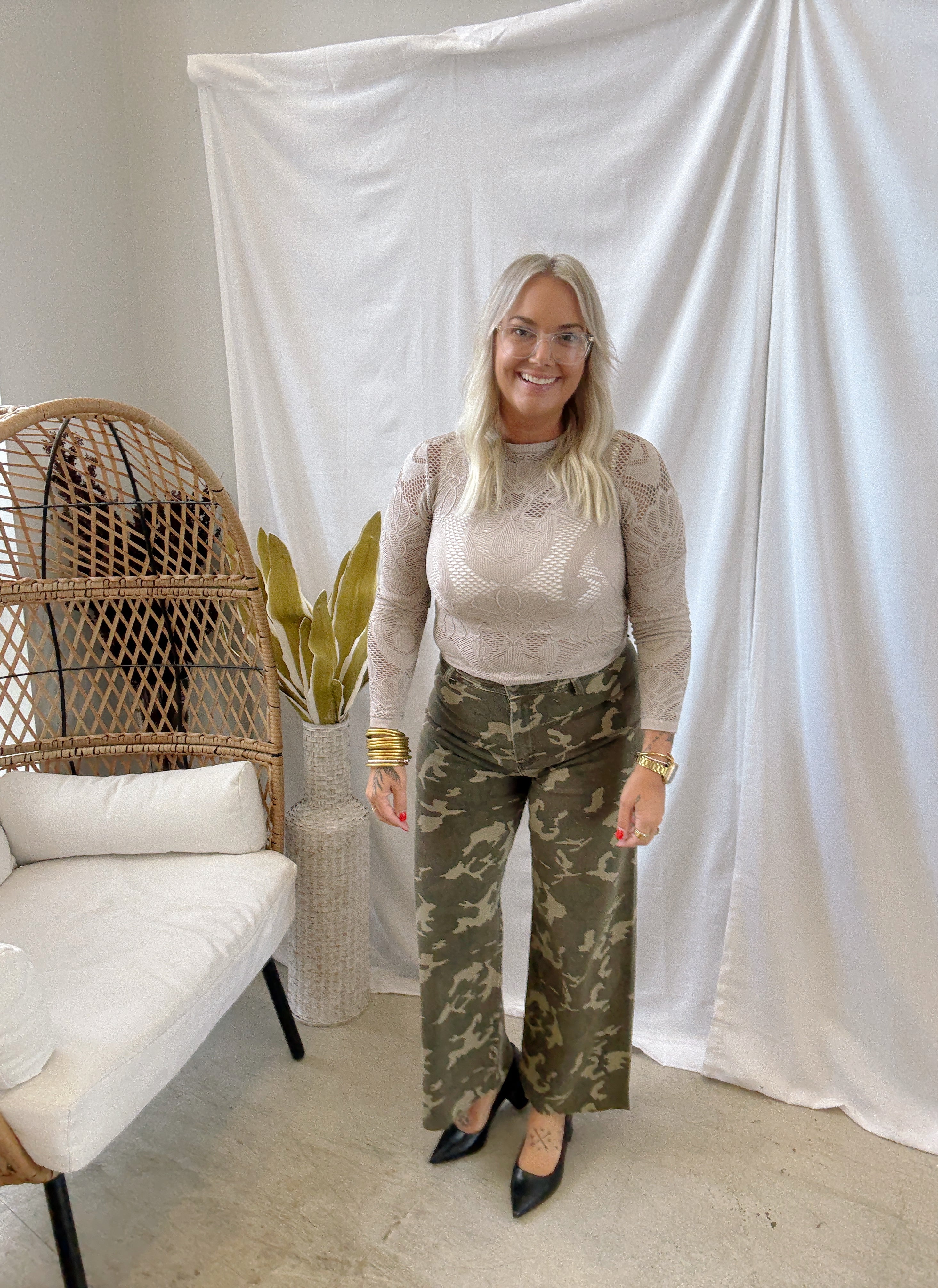 Stretch Camo Pants-Jeans-miou muse-The Silo Boutique, Women's Fashion Boutique Located in Warren and Grand Forks North Dakota