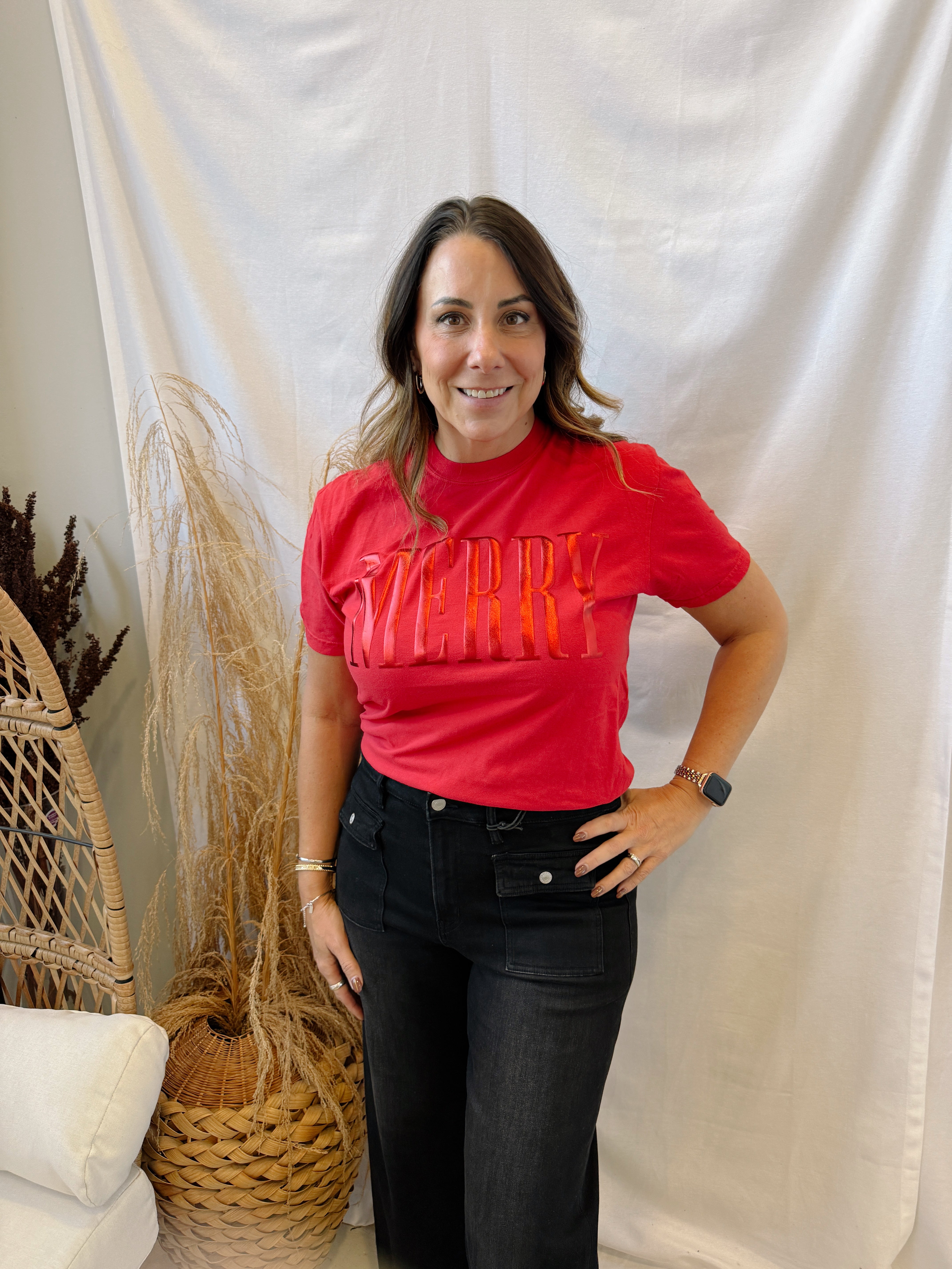 Merry Mood Tee-Final Sale-Graphic Tees-Summer Tees-The Silo Boutique, Women's Fashion Boutique Located in Warren and Grand Forks North Dakota