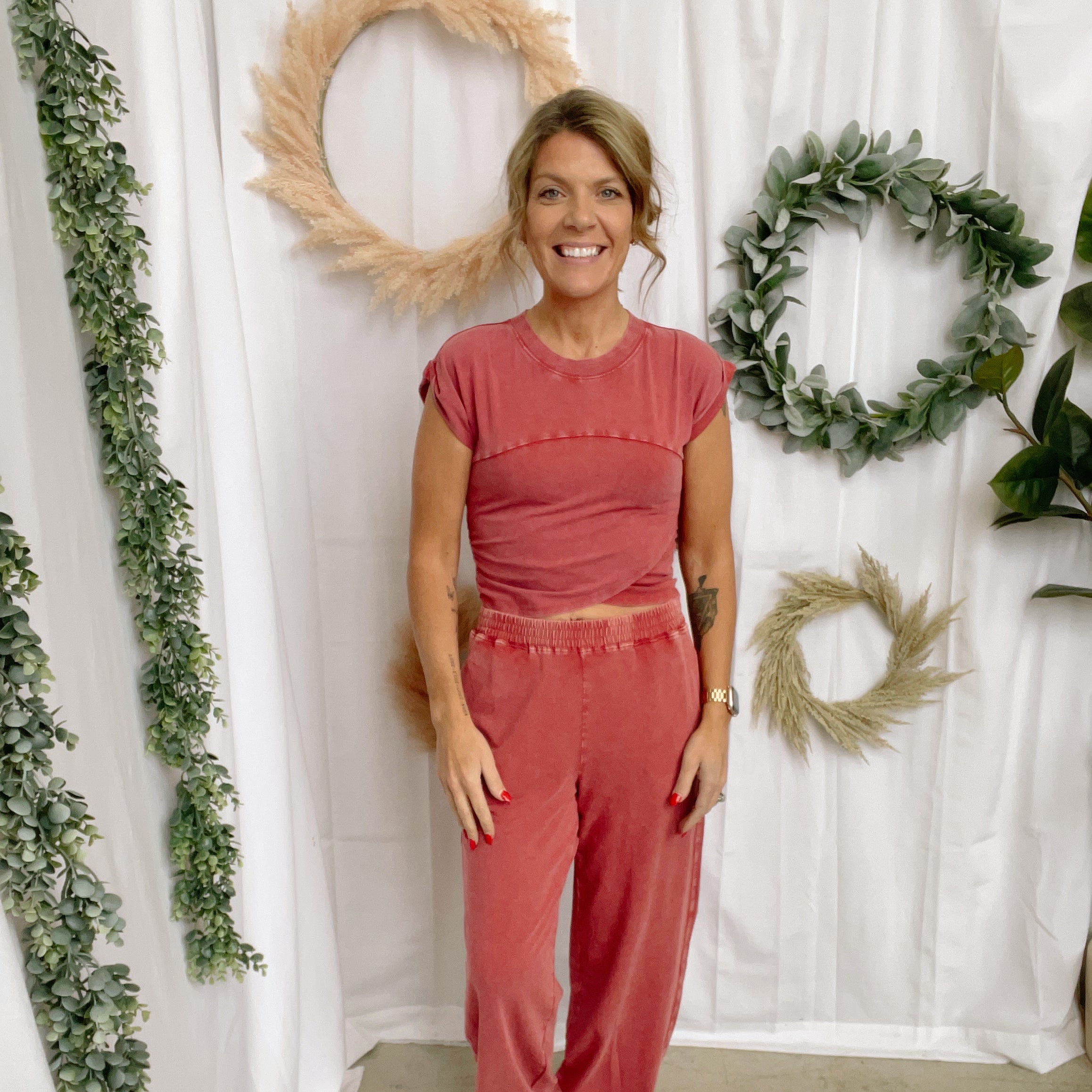 In the Moves Set-Dark Red-Outfit Sets-hyfve-The Silo Boutique, Women's Fashion Boutique Located in Warren and Grand Forks North Dakota