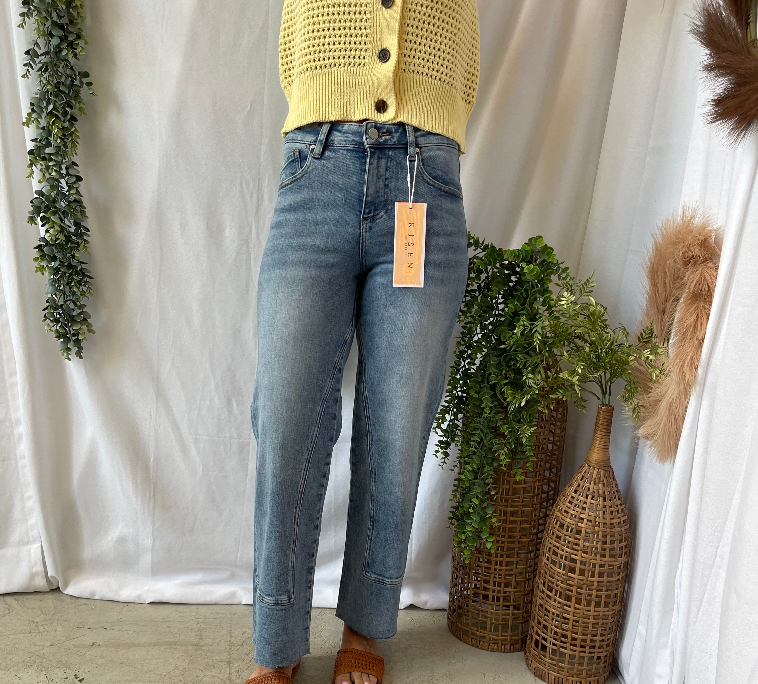 Risen Steph Straight Seamed Jeans-Jeans-risen-The Silo Boutique, Women's Fashion Boutique Located in Warren and Grand Forks North Dakota