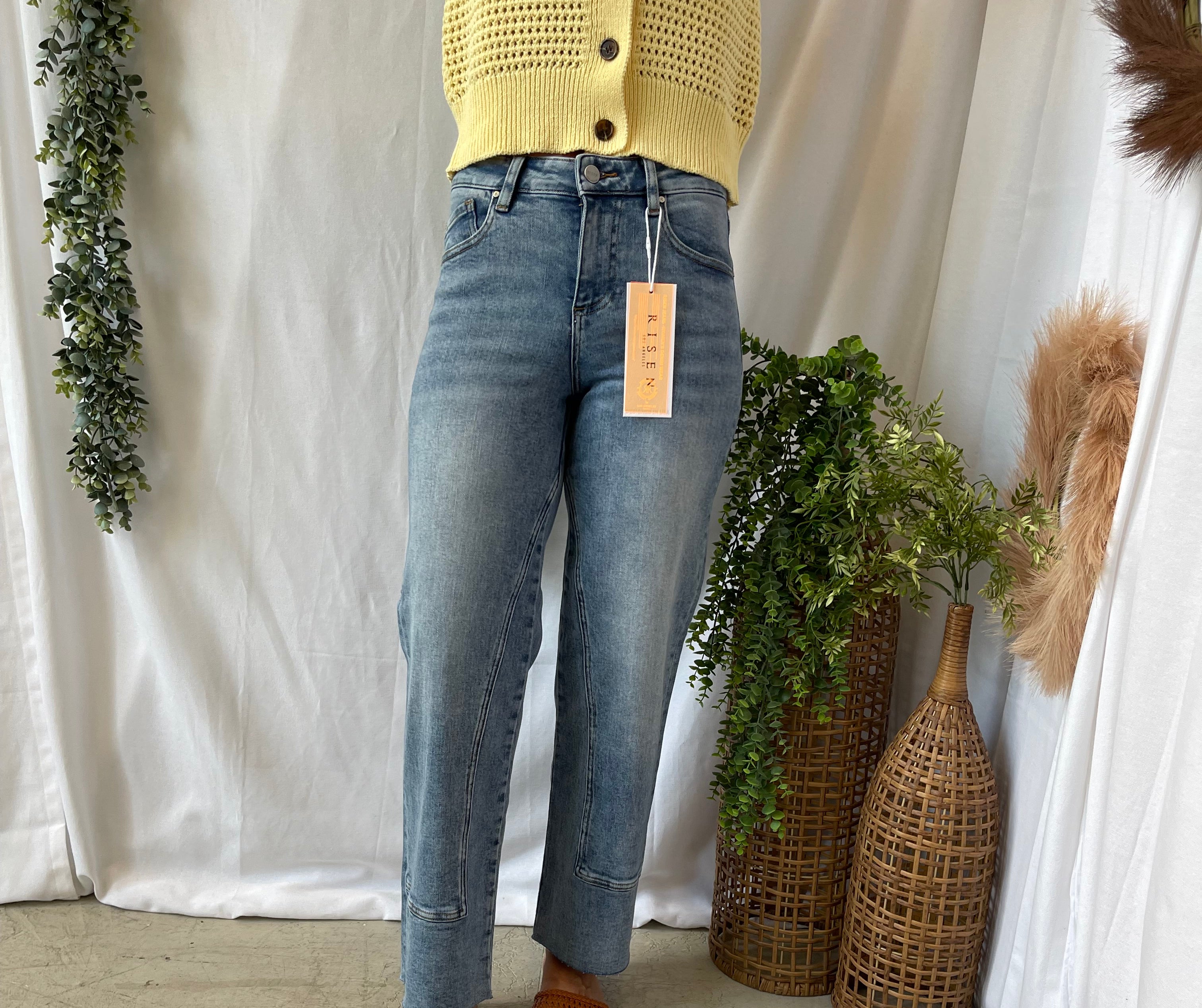 Risen Steph Straight Seamed Jeans-Jeans-risen-The Silo Boutique, Women's Fashion Boutique Located in Warren and Grand Forks North Dakota