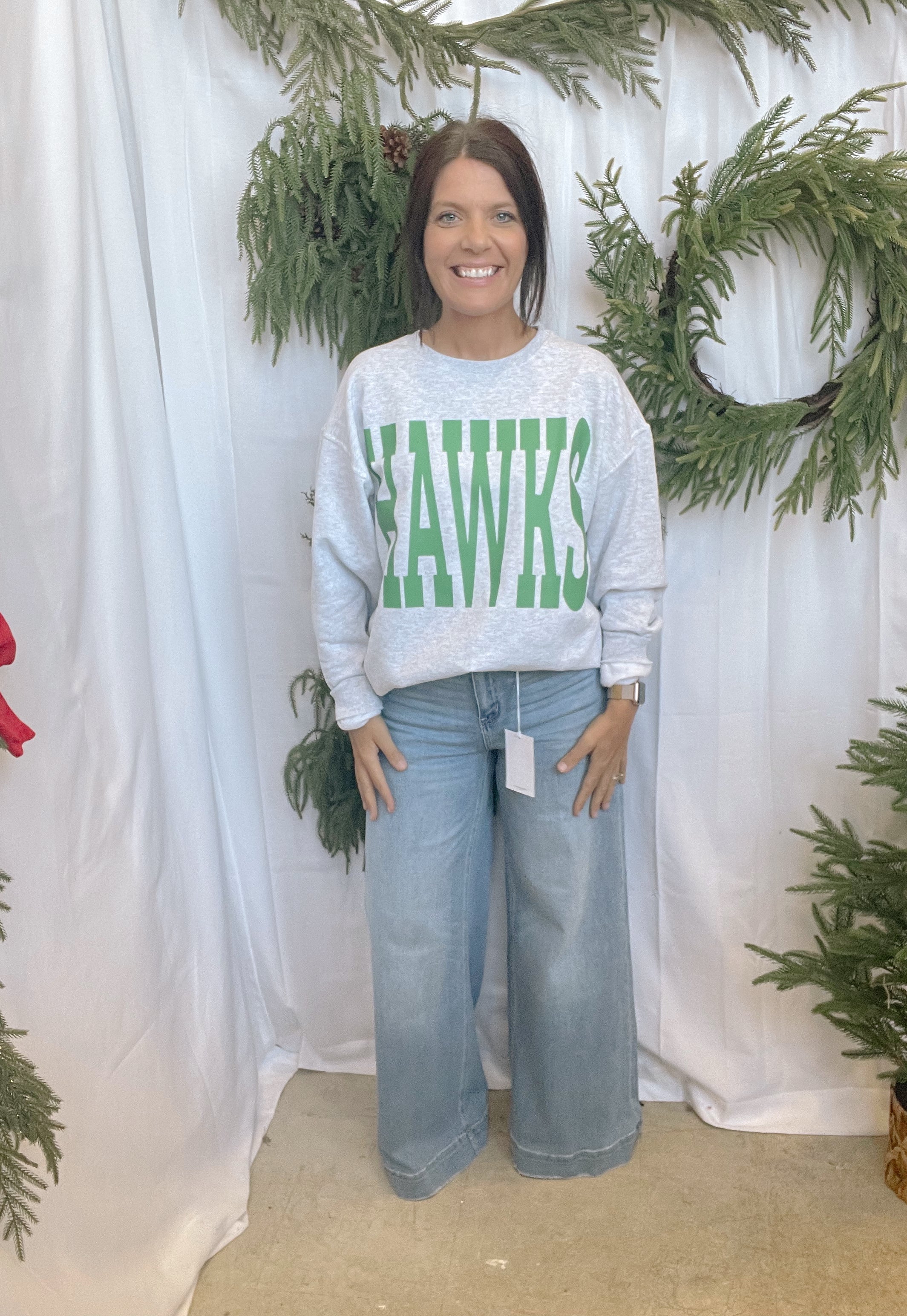Hawks Sweatshirt-Cardigans-blackframe-The Silo Boutique, Women's Fashion Boutique Located in Warren and Grand Forks North Dakota
