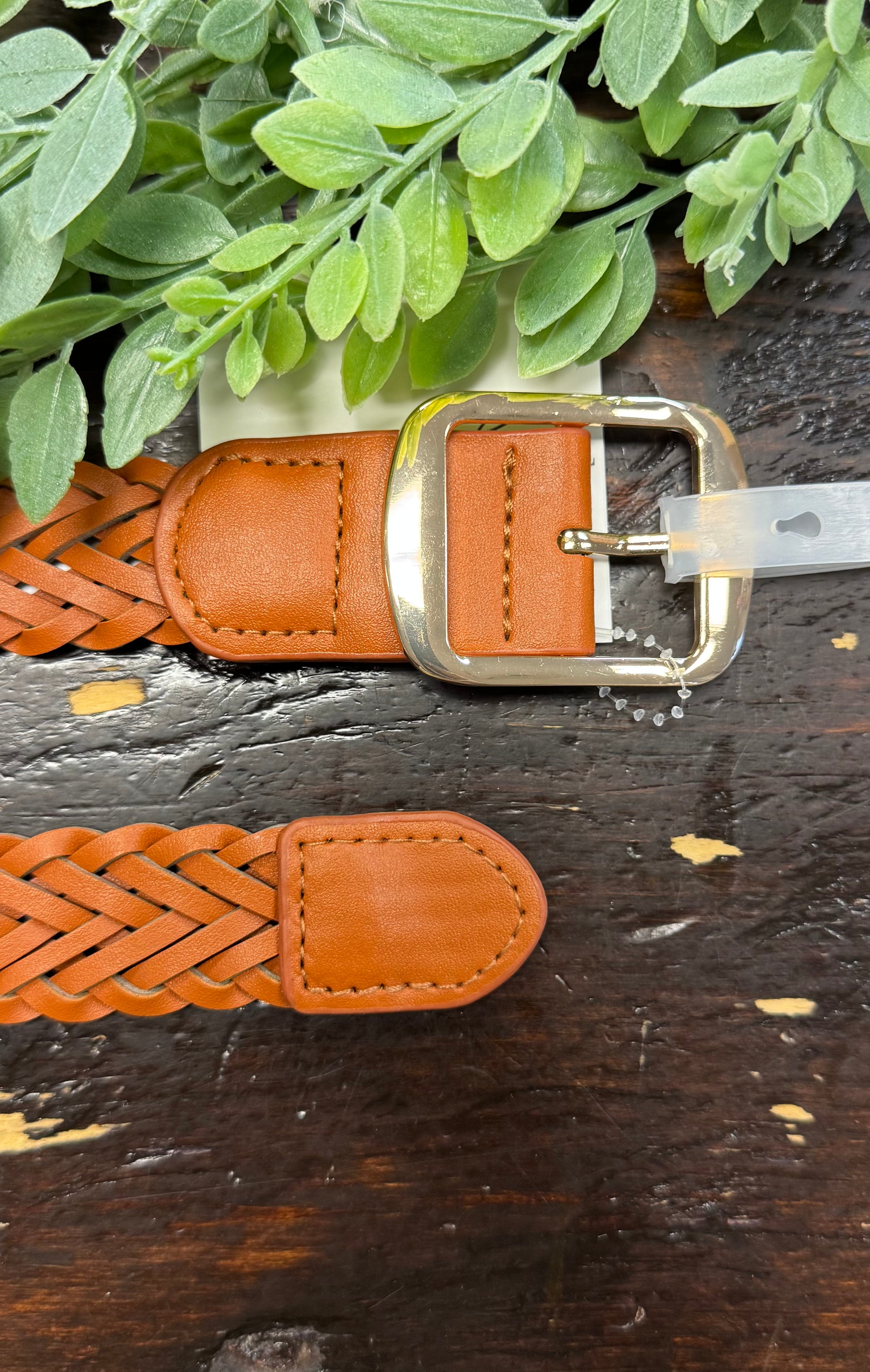 Braided Belt-Brown-Belts-Fame-The Silo Boutique, Women's Fashion Boutique Located in Warren and Grand Forks North Dakota