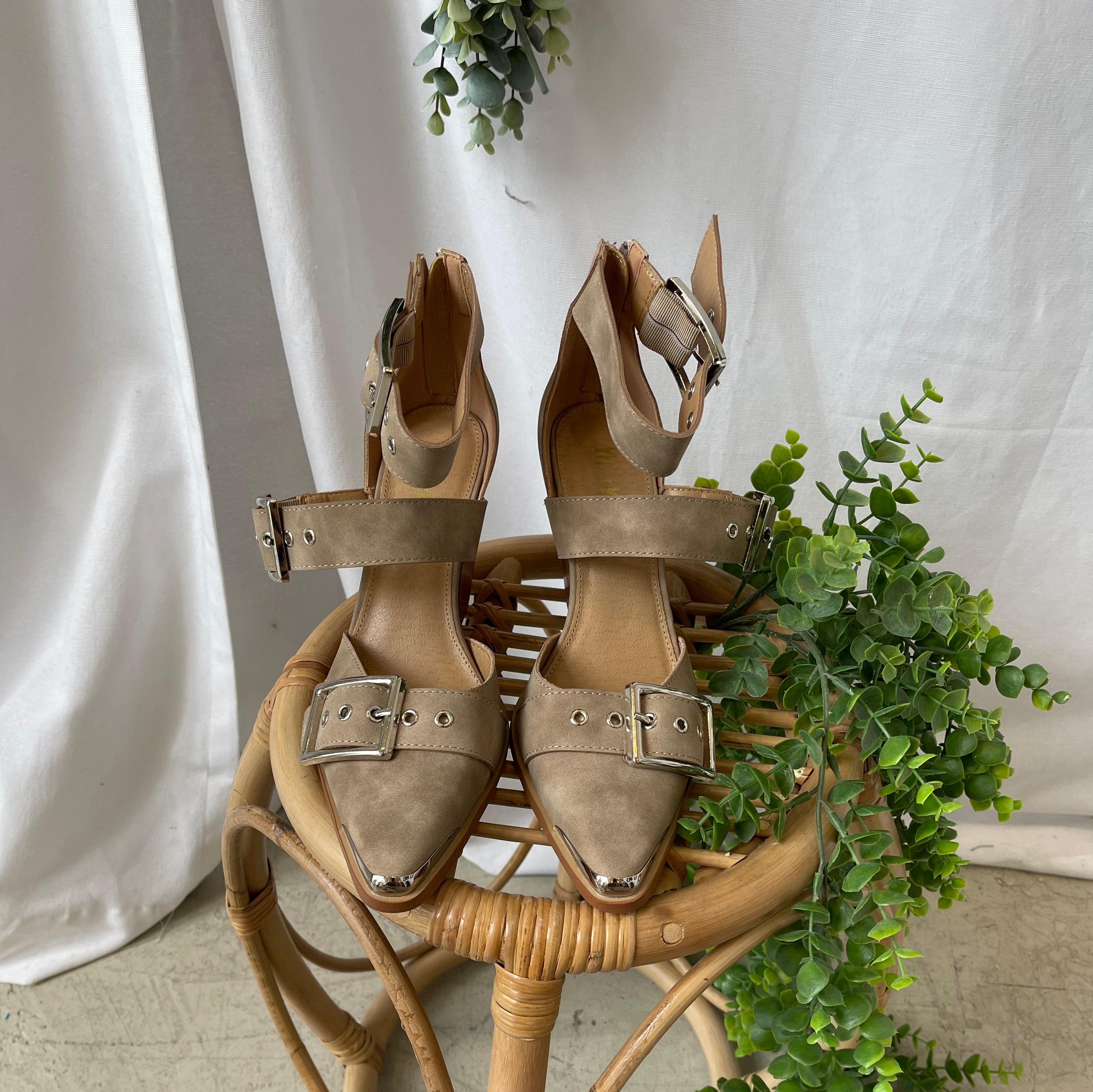 MiiM Hendrix Bootie-Taupe-Boots-miracle mile-The Silo Boutique, Women's Fashion Boutique Located in Warren and Grand Forks North Dakota