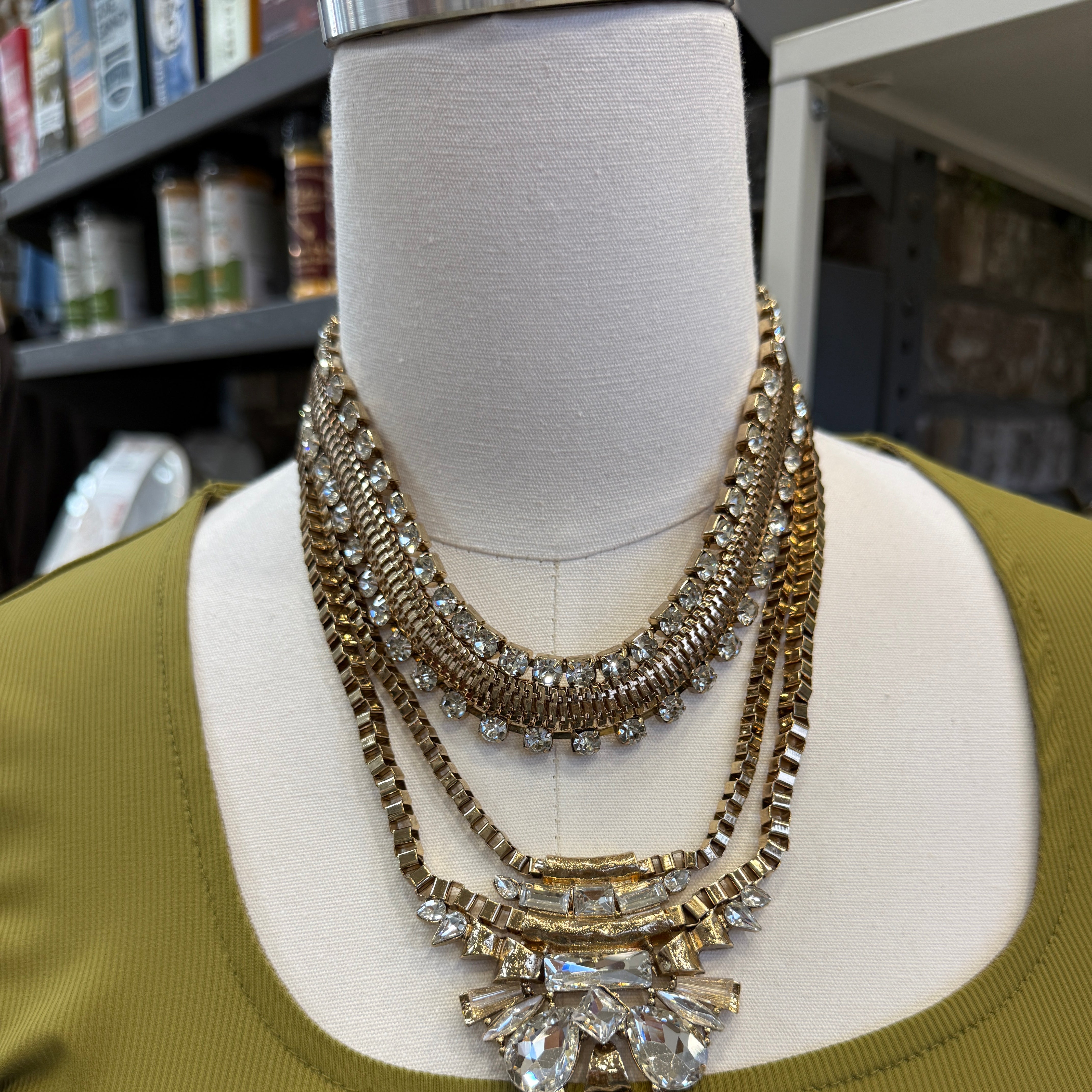 Antique Gold Necklace-Necklaces-Sensibling Corp.-The Silo Boutique, Women's Fashion Boutique Located in Warren and Grand Forks North Dakota