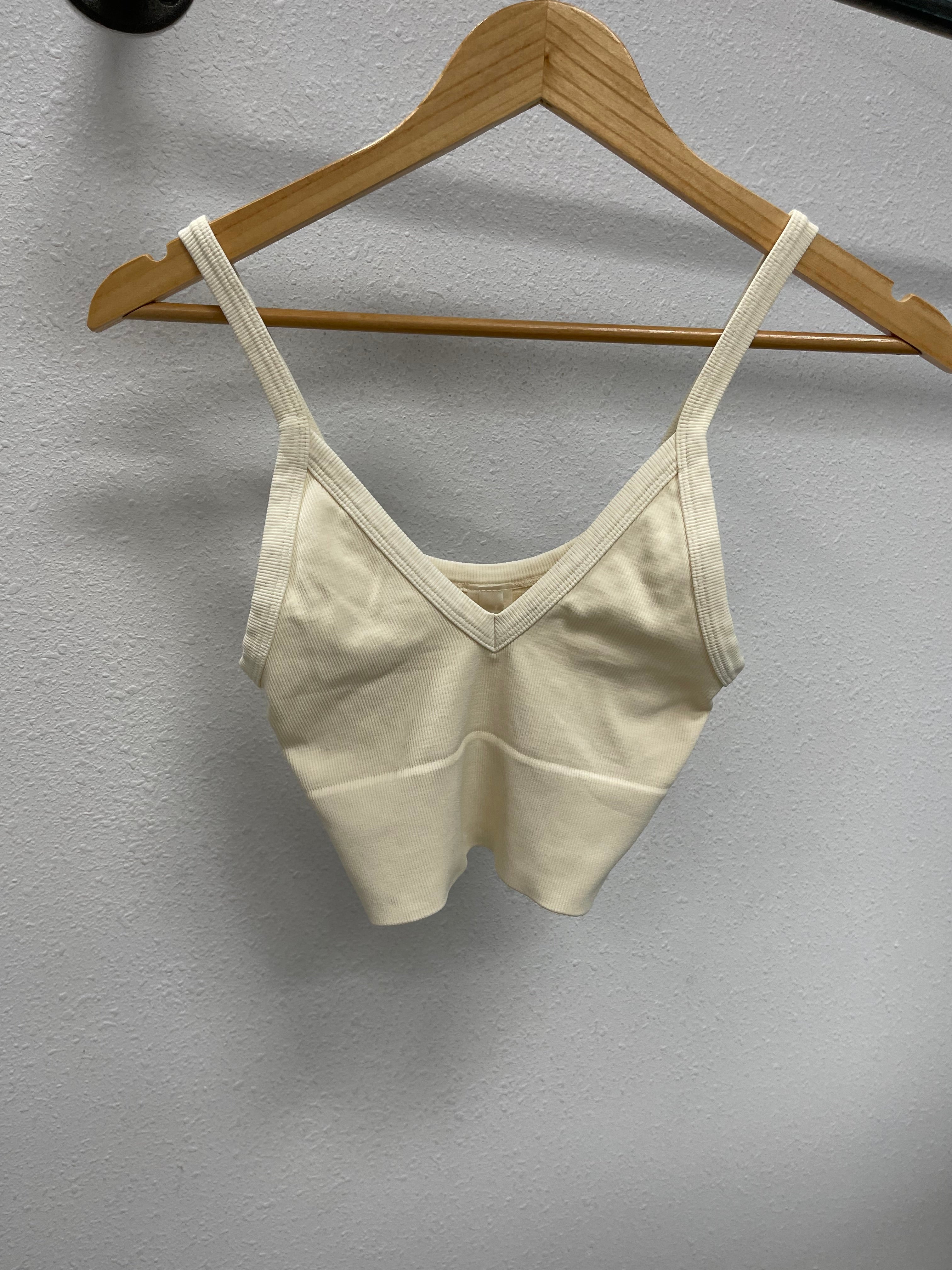 NikiBiki Ribbed V-Neck Bra Top-Bralettes-nikibiki-The Silo Boutique, Women's Fashion Boutique Located in Warren and Grand Forks North Dakota