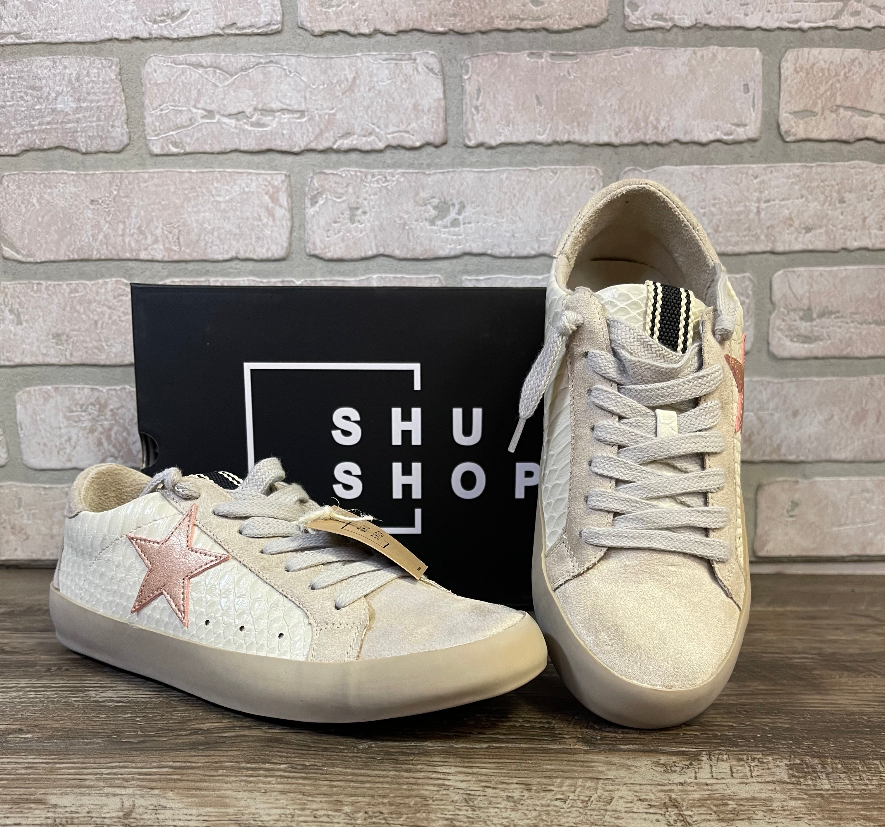 ShuShop Paula Off White Snake Sneaker-Final Sale-Shoes-shushop-The Silo Boutique, Women's Fashion Boutique Located in Warren and Grand Forks North Dakota