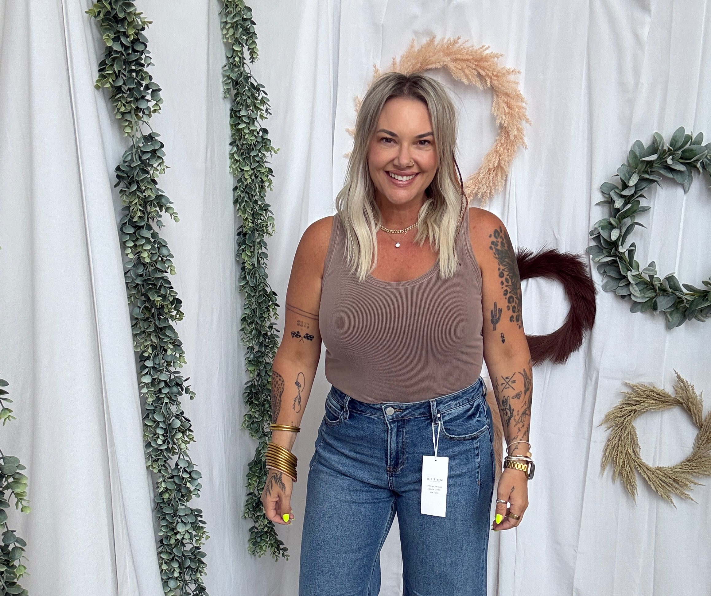 Risen Slouchy Wide Leg Jeans-Jeans-risen-The Silo Boutique, Women's Fashion Boutique Located in Warren and Grand Forks North Dakota
