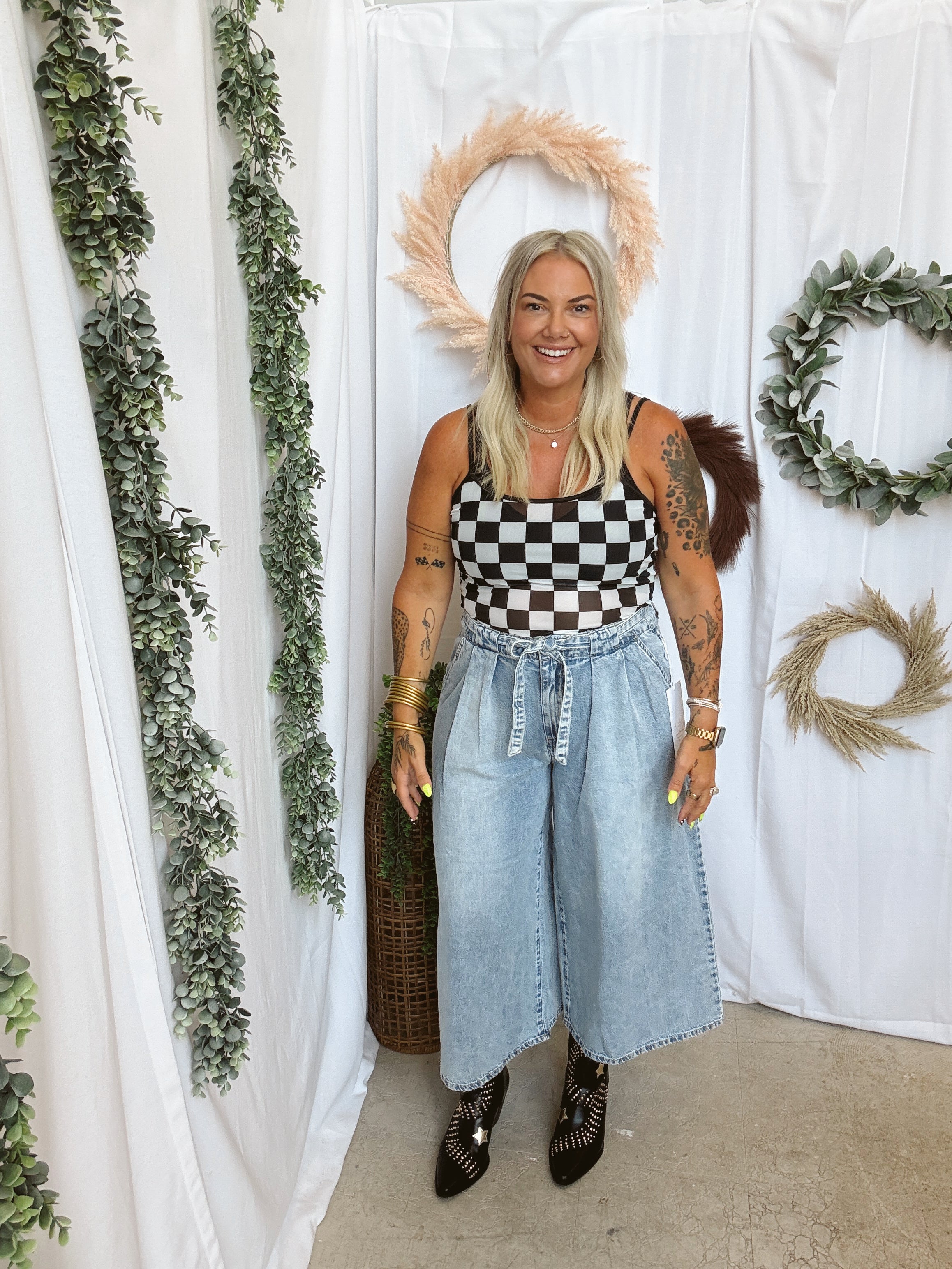 Pretty Bash Checker Mesh Tank Top-Tank Tops-pretty bash-The Silo Boutique, Women's Fashion Boutique Located in Warren and Grand Forks North Dakota