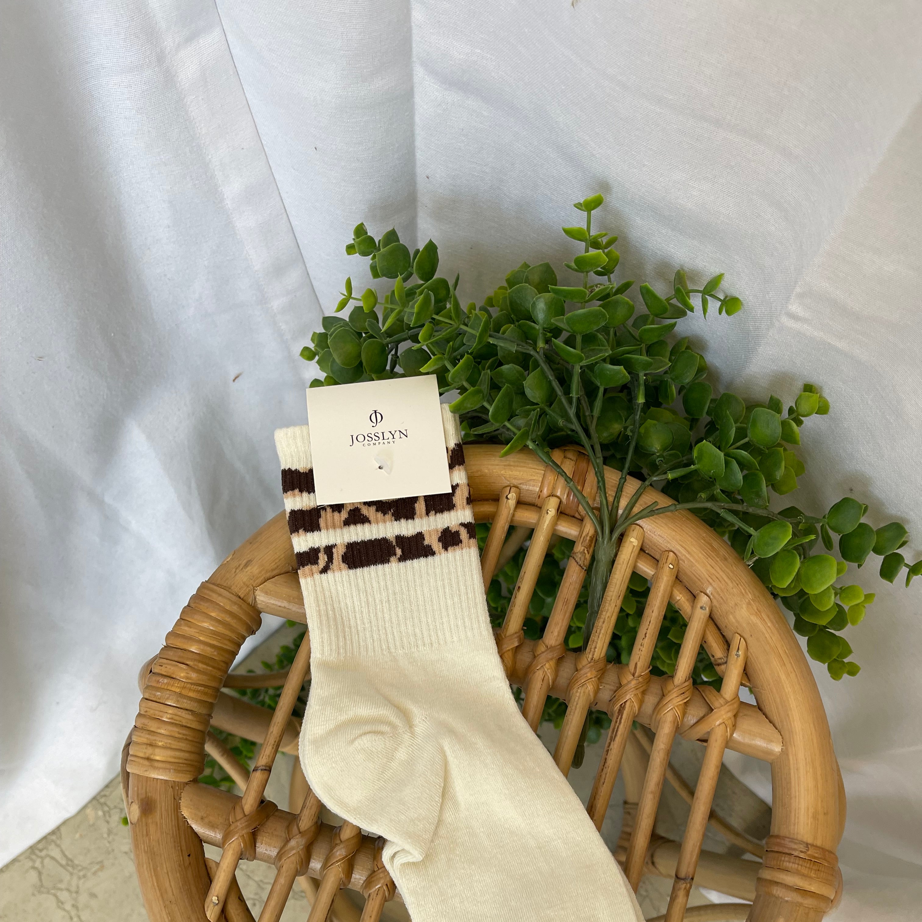 Off White Throwback Socks-sock-very j-The Silo Boutique, Women's Fashion Boutique Located in Warren and Grand Forks North Dakota