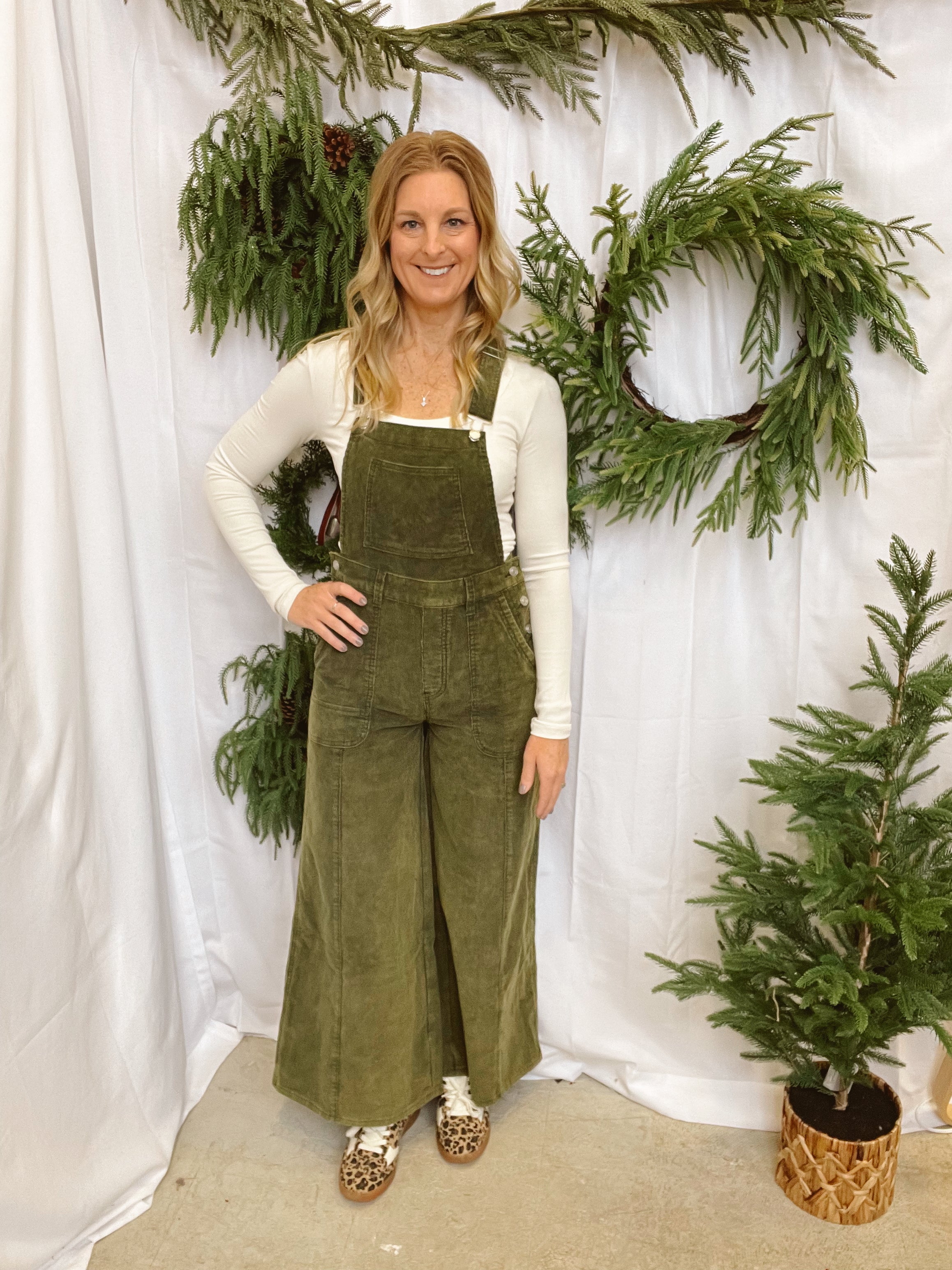Annie Corded Overalls-Jeans-anniewear-The Silo Boutique, Women's Fashion Boutique Located in Warren and Grand Forks North Dakota