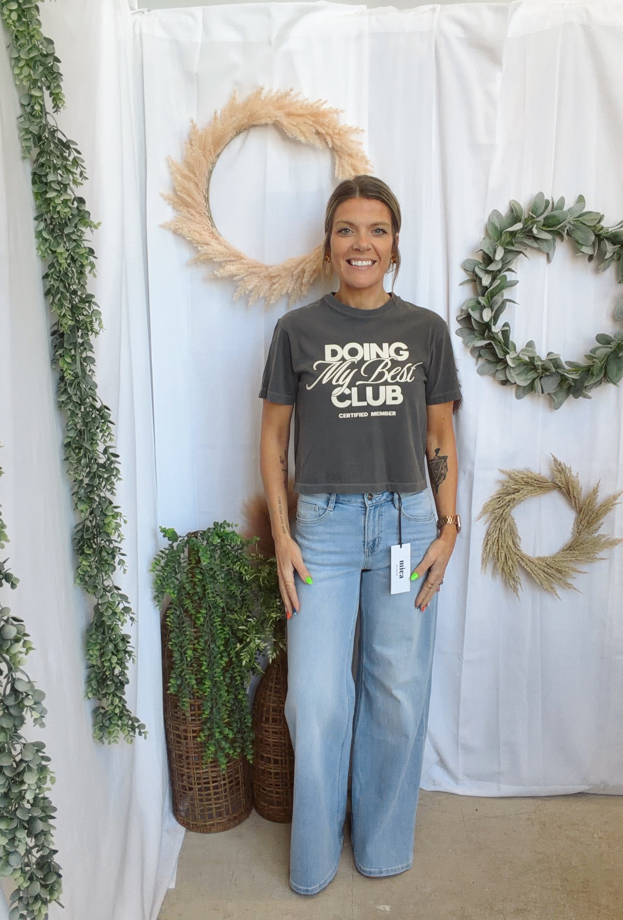 Lola Doing My Best Club Graphic Tee-Graphic Tees-faire-The Silo Boutique, Women's Fashion Boutique Located in Warren and Grand Forks North Dakota