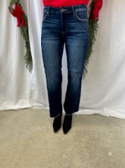 Risen Deep Blue Straight Jeans-Final Sale-Jeans-risen-The Silo Boutique, Women's Fashion Boutique Located in Warren and Grand Forks North Dakota