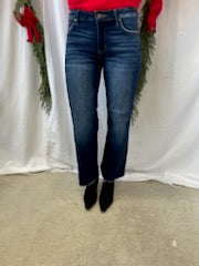 Risen Deep Blue Straight Jeans-Final Sale-Jeans-risen-The Silo Boutique, Women's Fashion Boutique Located in Warren and Grand Forks North Dakota