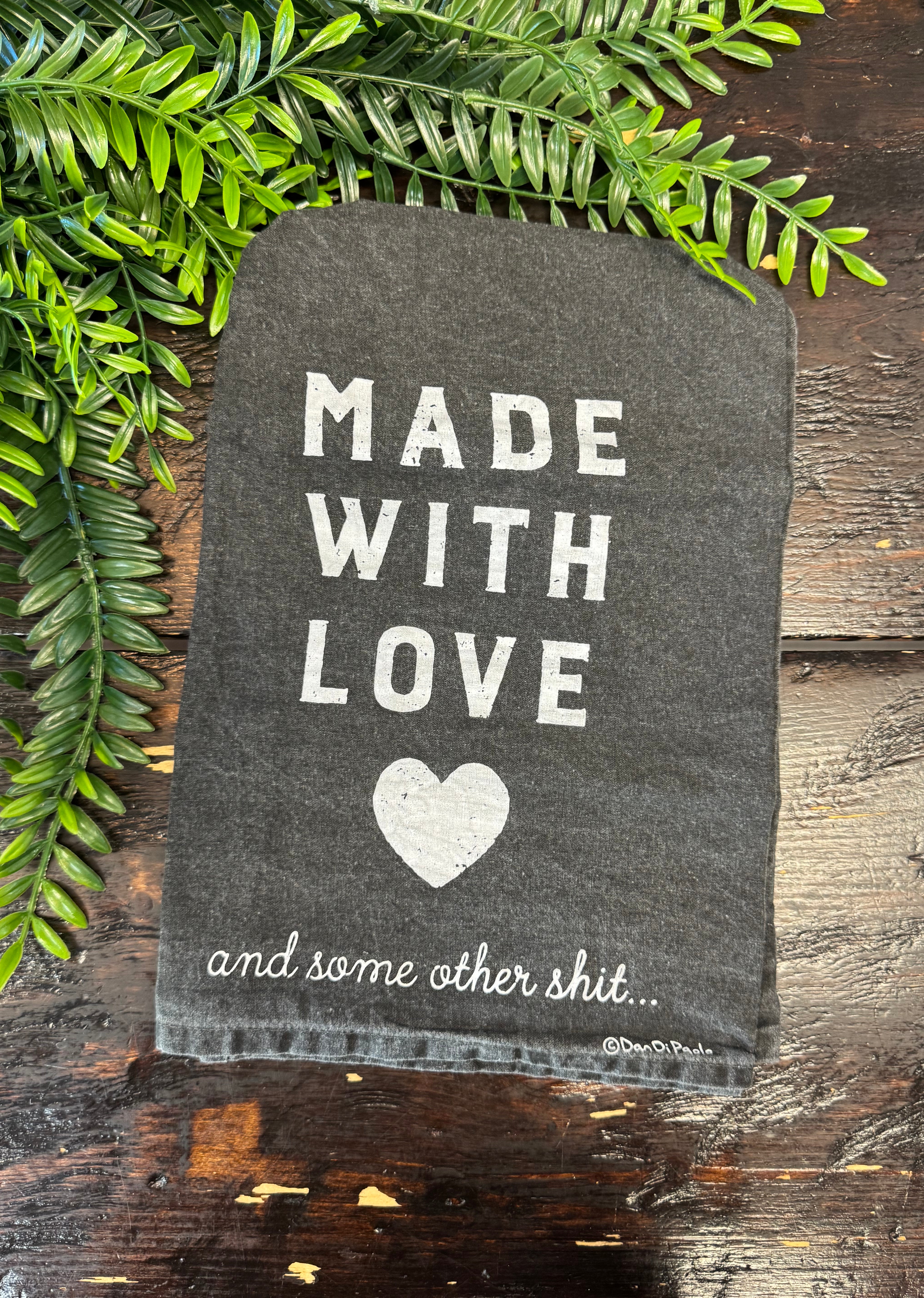 Made With Love Tea Towel-Tea Towels-primitives-The Silo Boutique, Women's Fashion Boutique Located in Warren and Grand Forks North Dakota