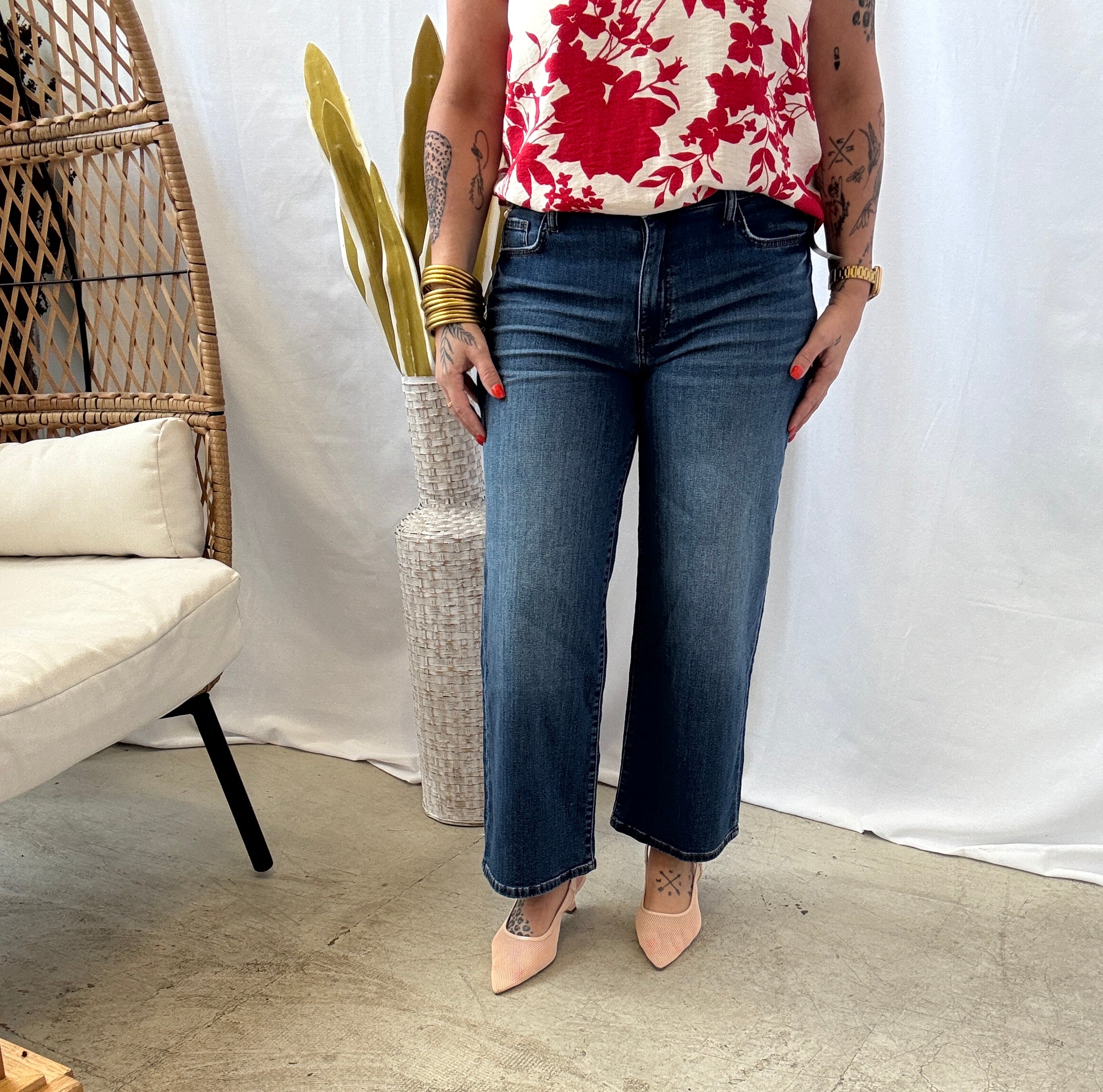 Kut Charlotte High Rise Wide Leg Jeans-Final Sale-Jeans-Kut-The Silo Boutique, Women's Fashion Boutique Located in Warren and Grand Forks North Dakota