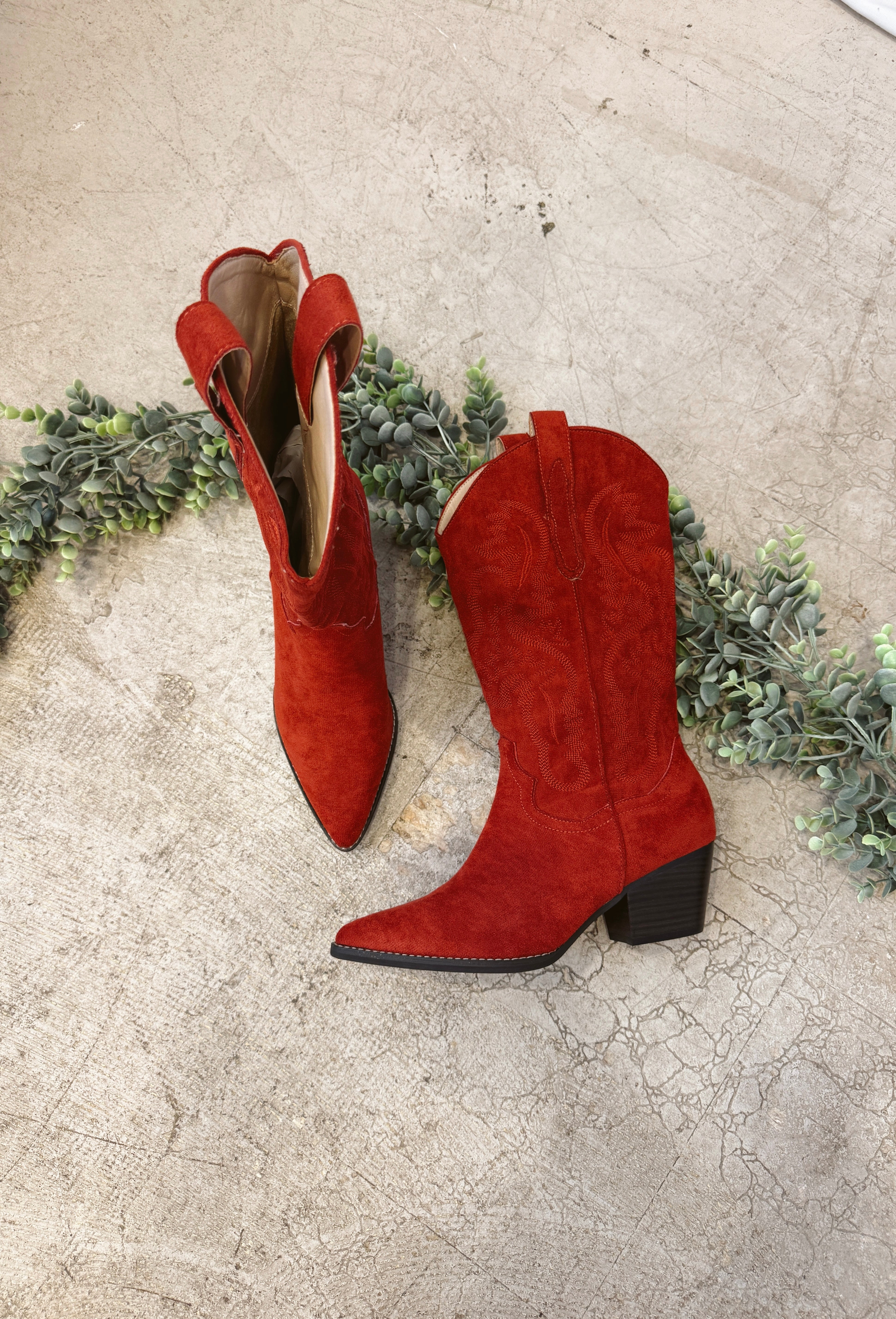 Oasis Society Amaya Red Boot-Boots-oasis society-The Silo Boutique, Women's Fashion Boutique Located in Warren and Grand Forks North Dakota
