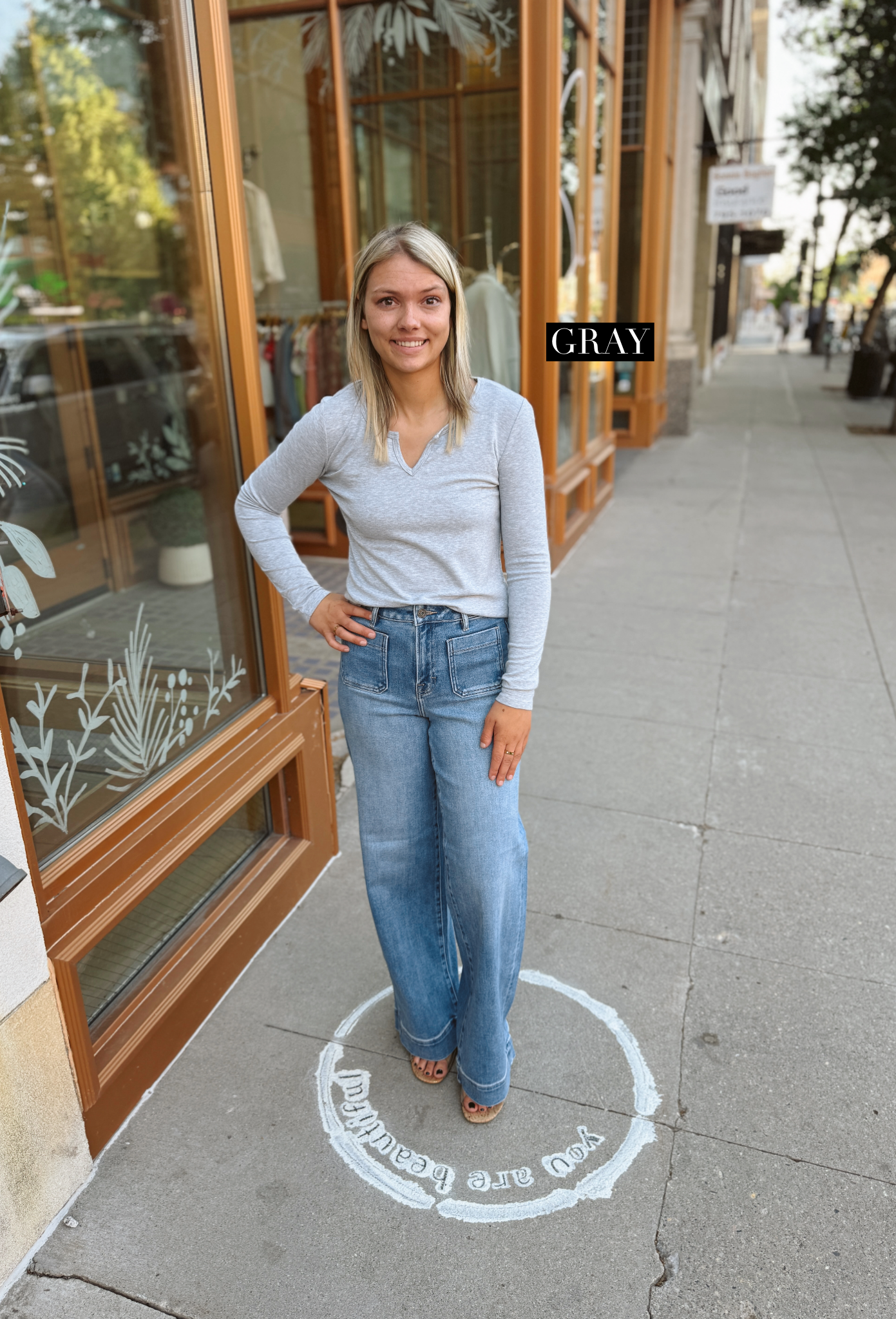 Cool Ultra Soft Notched Long Sleeve Top-Final sale-Long Sleeve Tops-be cool-The Silo Boutique, Women's Fashion Boutique Located in Warren and Grand Forks North Dakota