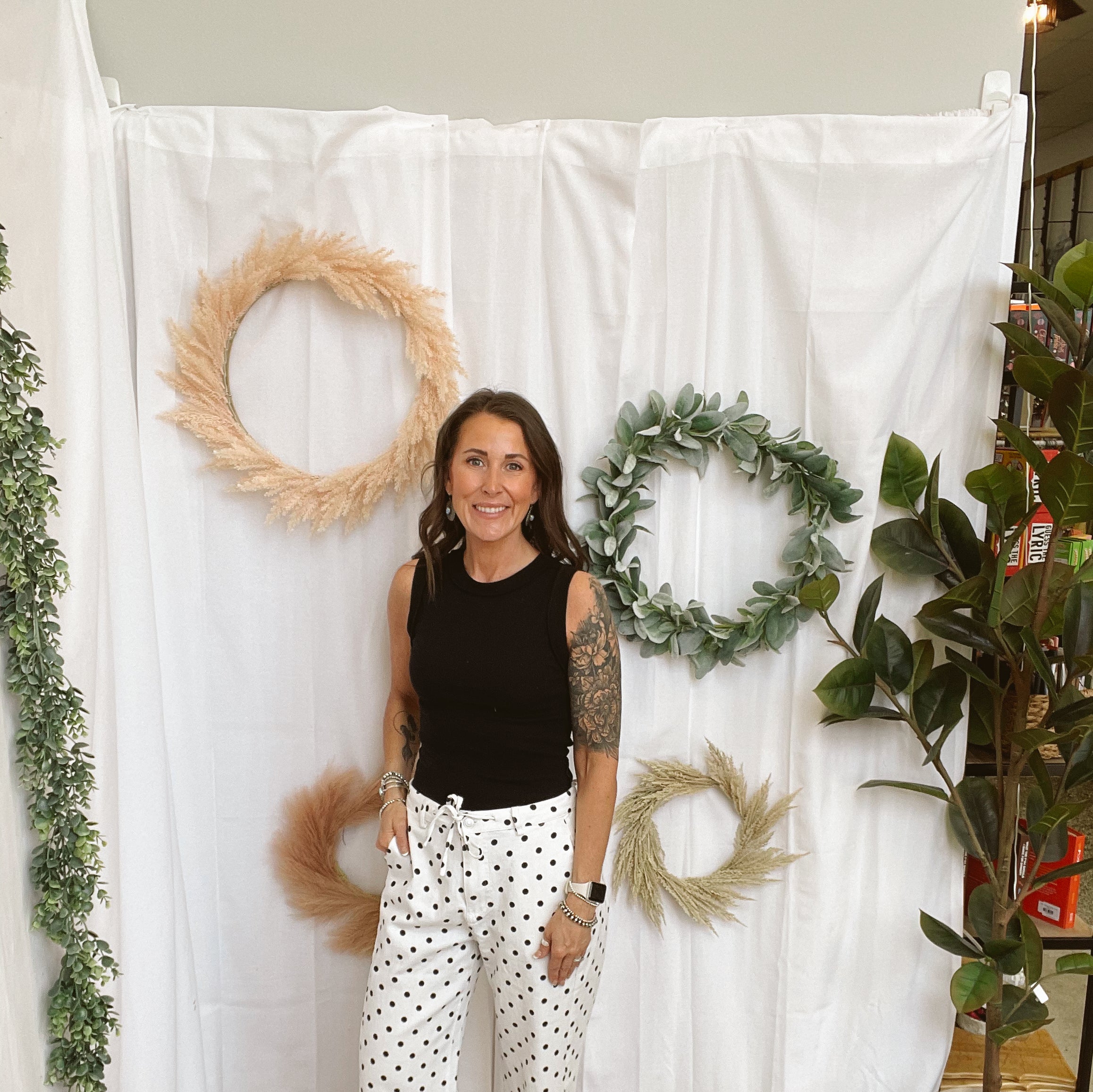Layla Polka Dot Pants-White-Pants-lovlov-The Silo Boutique, Women's Fashion Boutique Located in Warren and Grand Forks North Dakota