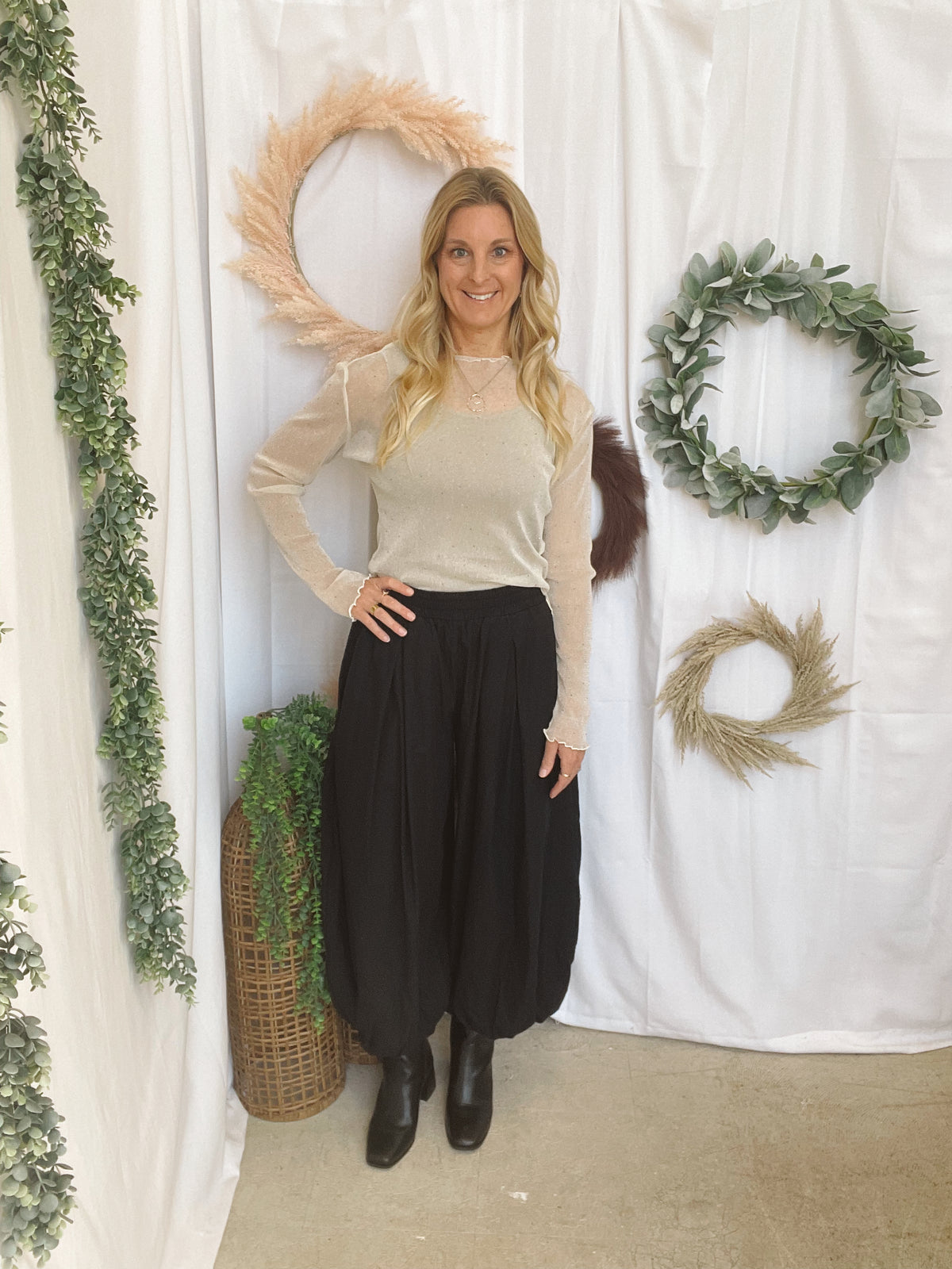 Dani Rhinestone Mesh Top-Long Sleeve Tops-davi-The Silo Boutique, Women's Fashion Boutique Located in Warren and Grand Forks North Dakota