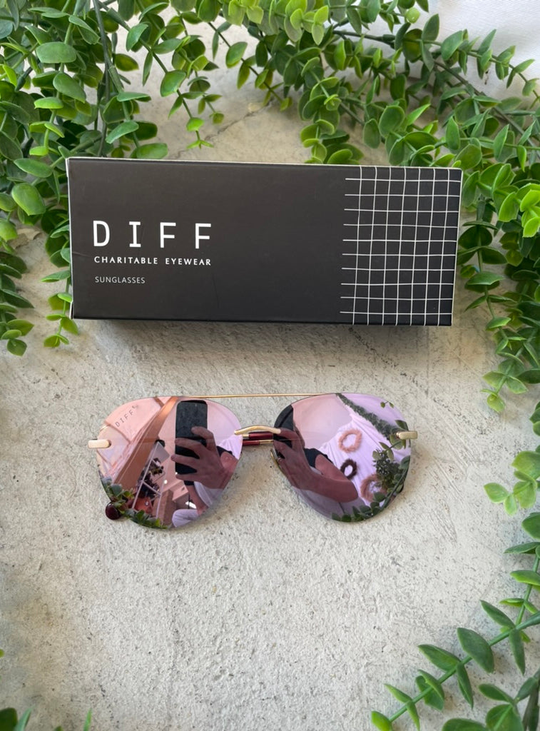 Diff Sunglasses - Lenox Gold Cherry-Sunglasses-Diff-The Silo Boutique, Women's Fashion Boutique Located in Warren and Grand Forks North Dakota