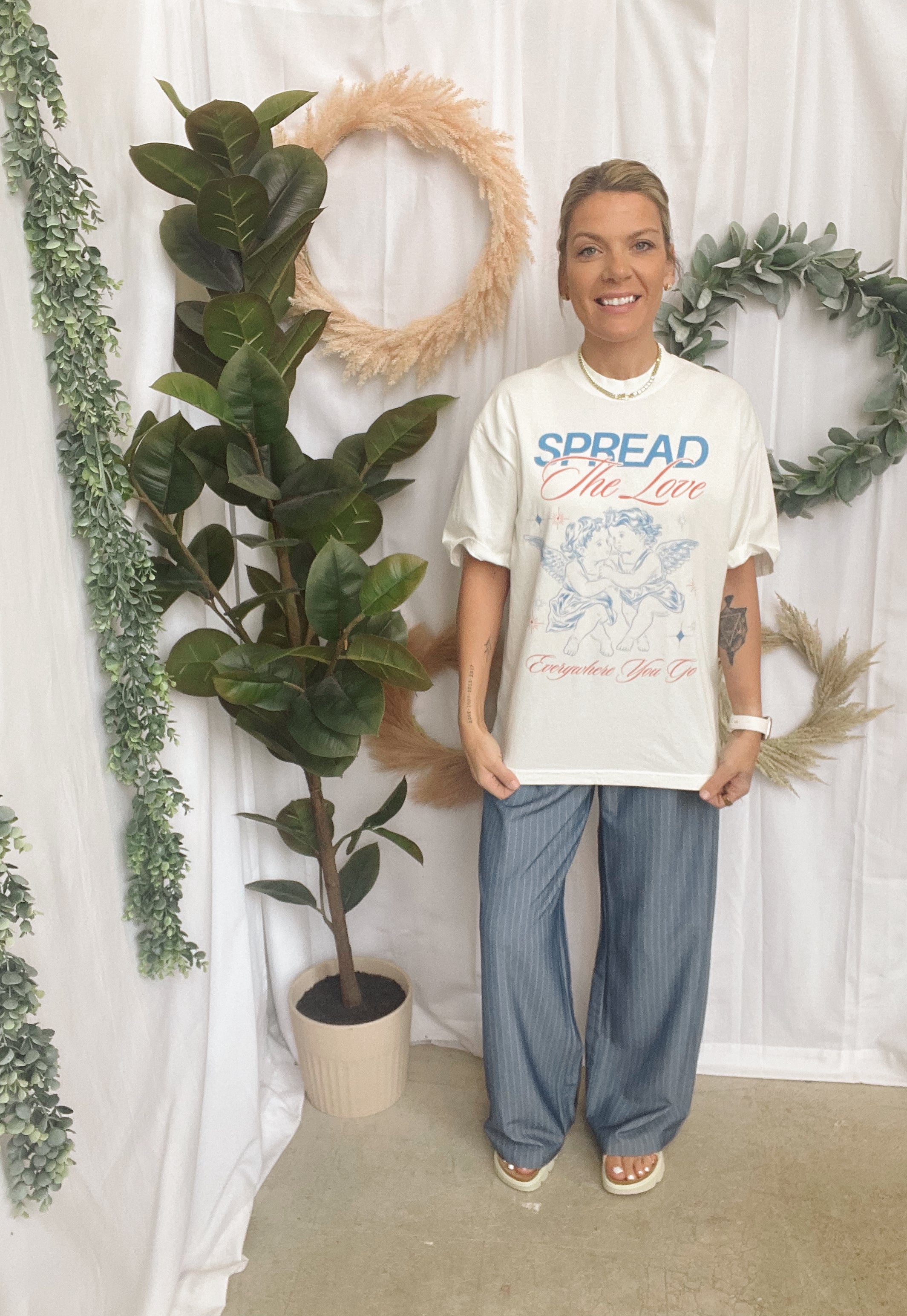 Spread the Love Graphic Tee-Graphic Tees-jade by jane-The Silo Boutique, Women's Fashion Boutique Located in Warren and Grand Forks North Dakota