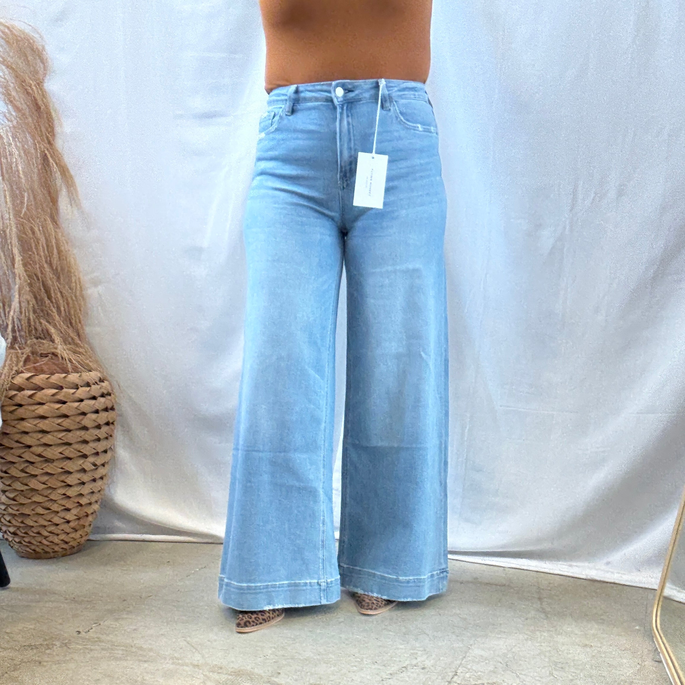Flying Monkey Battleground Super Wide Jeans-Final Sale-Jeans-flying monkey-The Silo Boutique, Women's Fashion Boutique Located in Warren and Grand Forks North Dakota