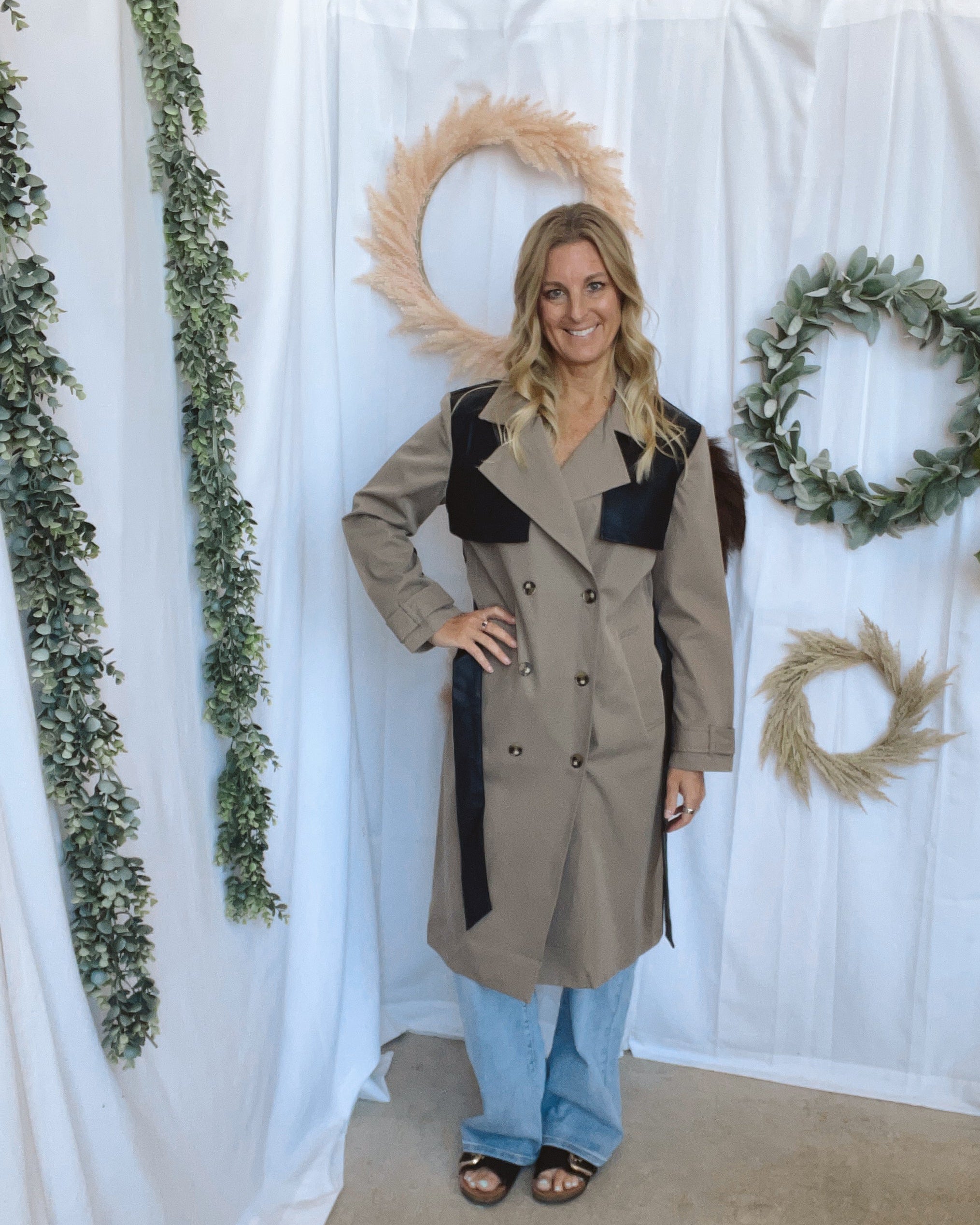Ash Trench Coat-Coats & Jackets-curds-The Silo Boutique, Women's Fashion Boutique Located in Warren and Grand Forks North Dakota