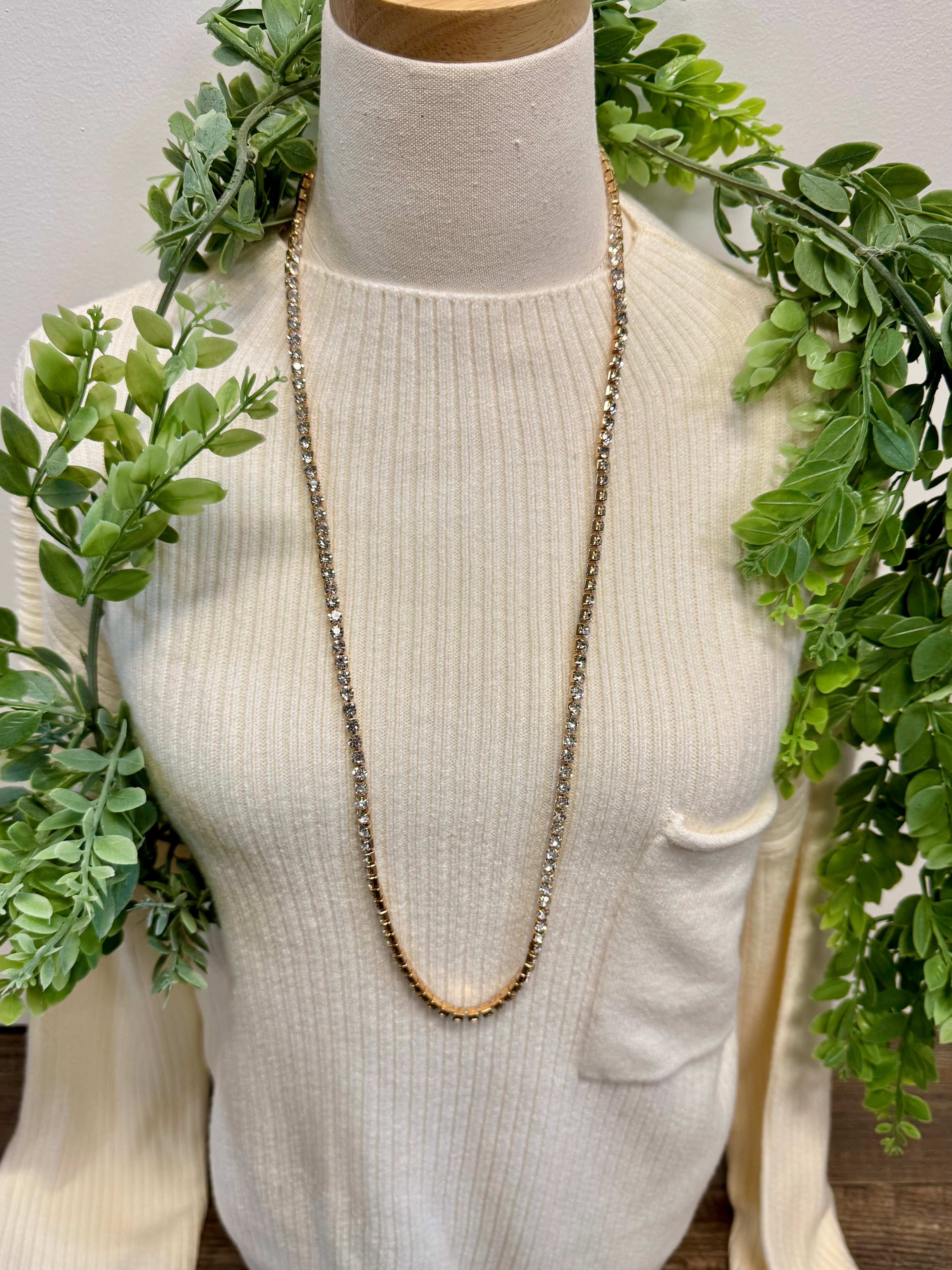 Liv Gold Stone Necklace-Necklaces-Dallas Market-The Silo Boutique, Women's Fashion Boutique Located in Warren and Grand Forks North Dakota