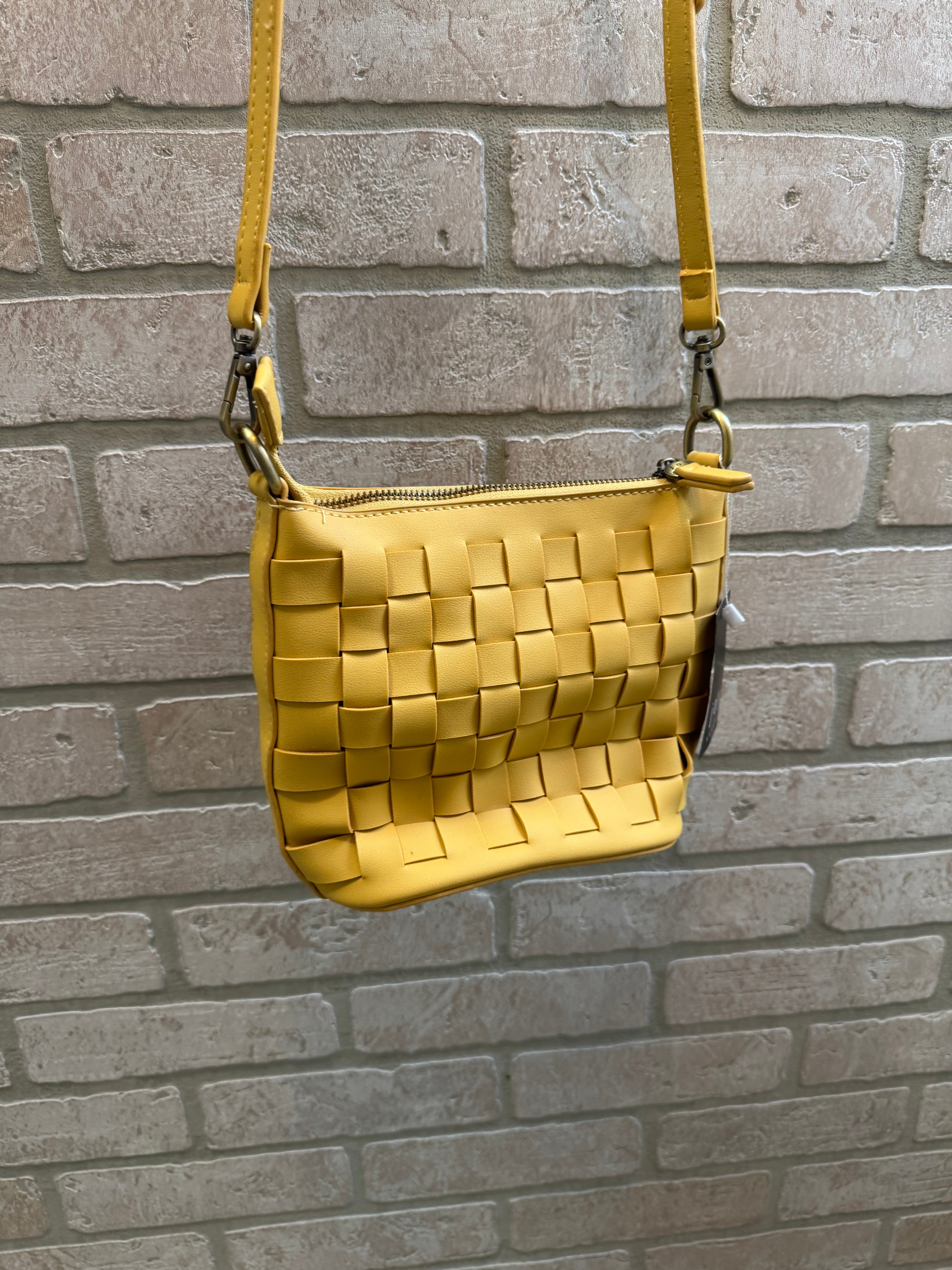 Joy Susan Maci Woven Purse-Yellow-Purses-joy susan-The Silo Boutique, Women's Fashion Boutique Located in Warren and Grand Forks North Dakota