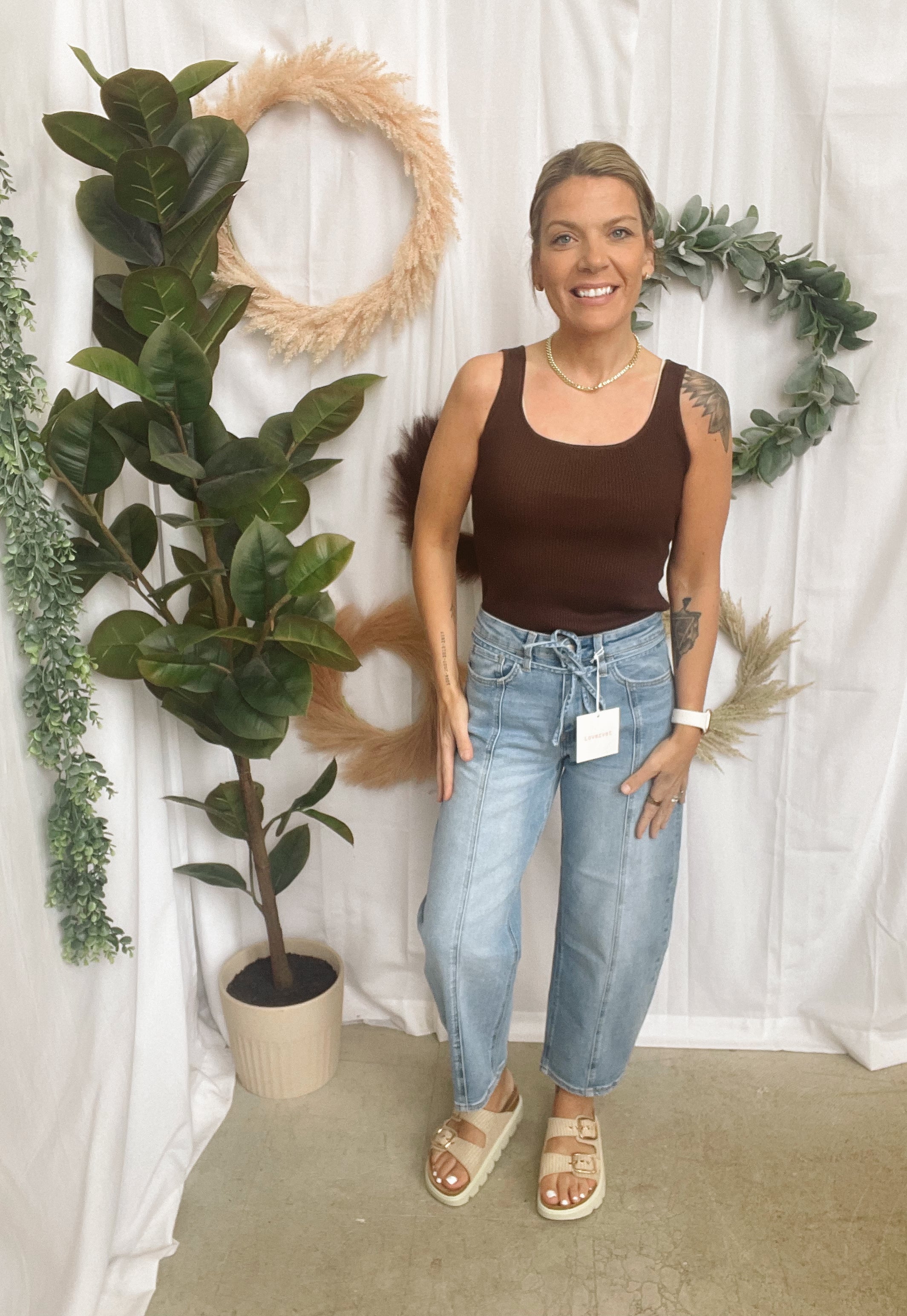 Jade Ribbed Bodysuit-Chocolate-Bodysuits-jade by jane-The Silo Boutique, Women's Fashion Boutique Located in Warren and Grand Forks North Dakota