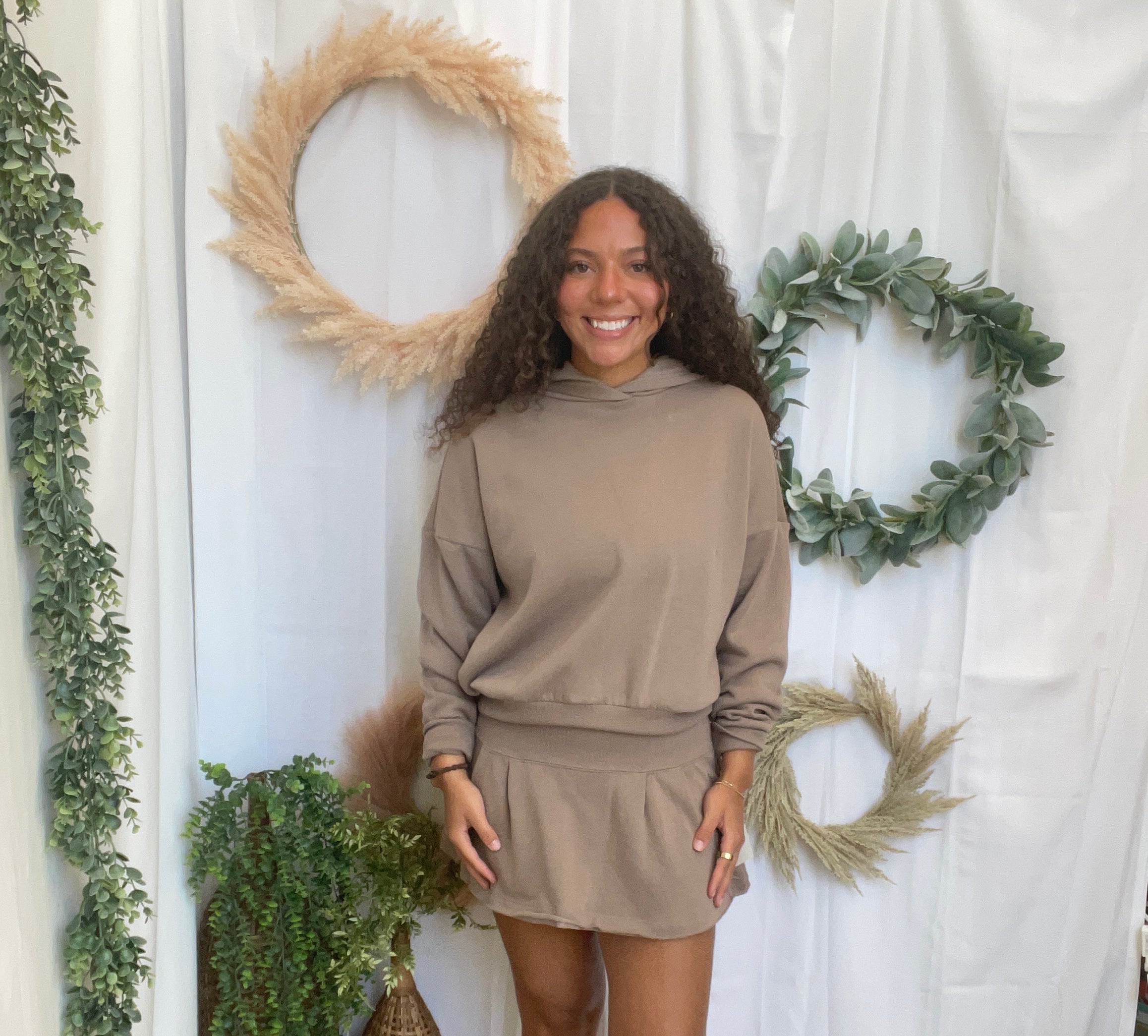 Mono B Icon Hoodie Set-Taupe-Outfit Sets-mono b-The Silo Boutique, Women's Fashion Boutique Located in Warren and Grand Forks North Dakota