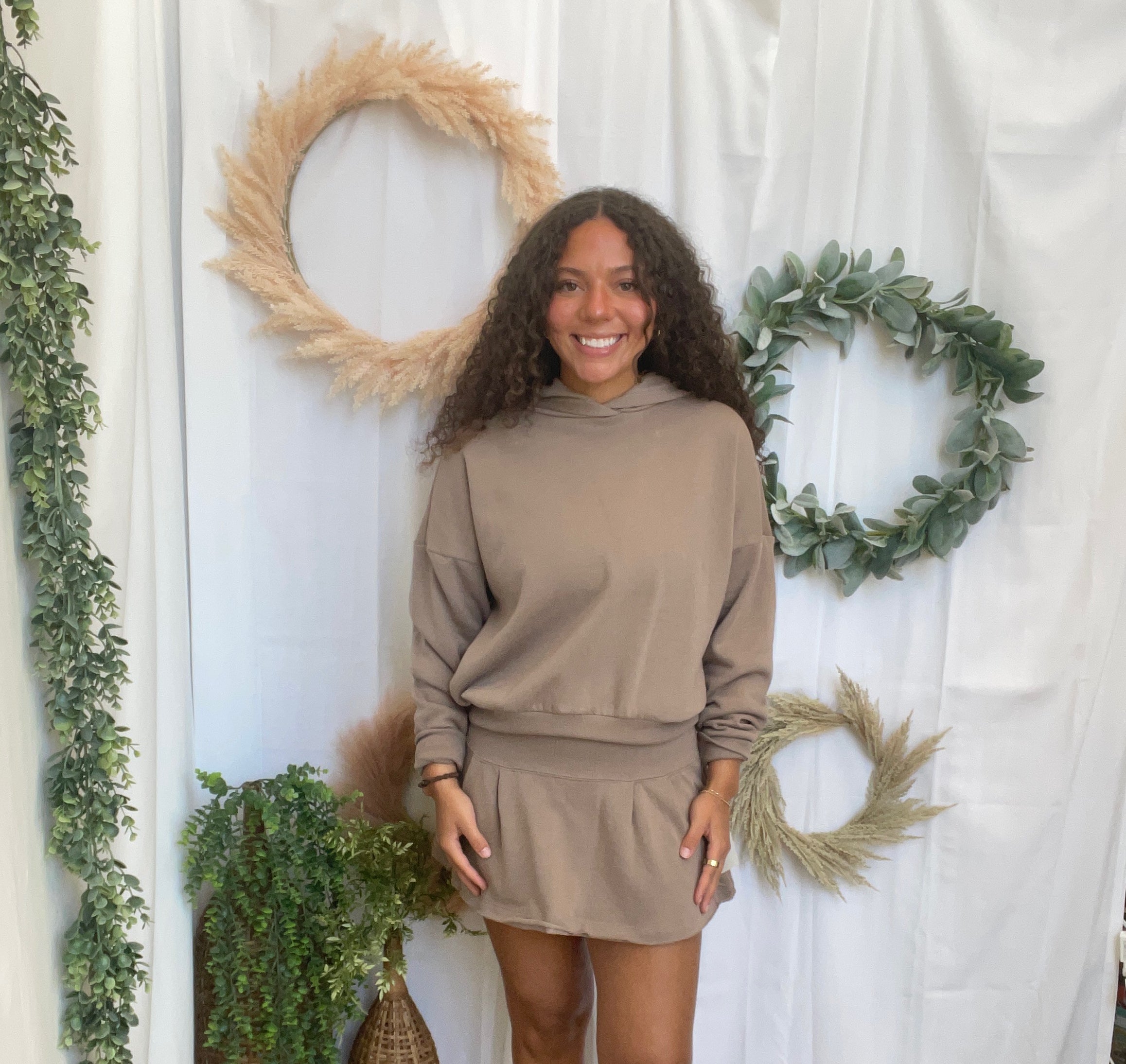 Mono B Icon Hoodie Set-Taupe-Outfit Sets-mono b-The Silo Boutique, Women's Fashion Boutique Located in Warren and Grand Forks North Dakota