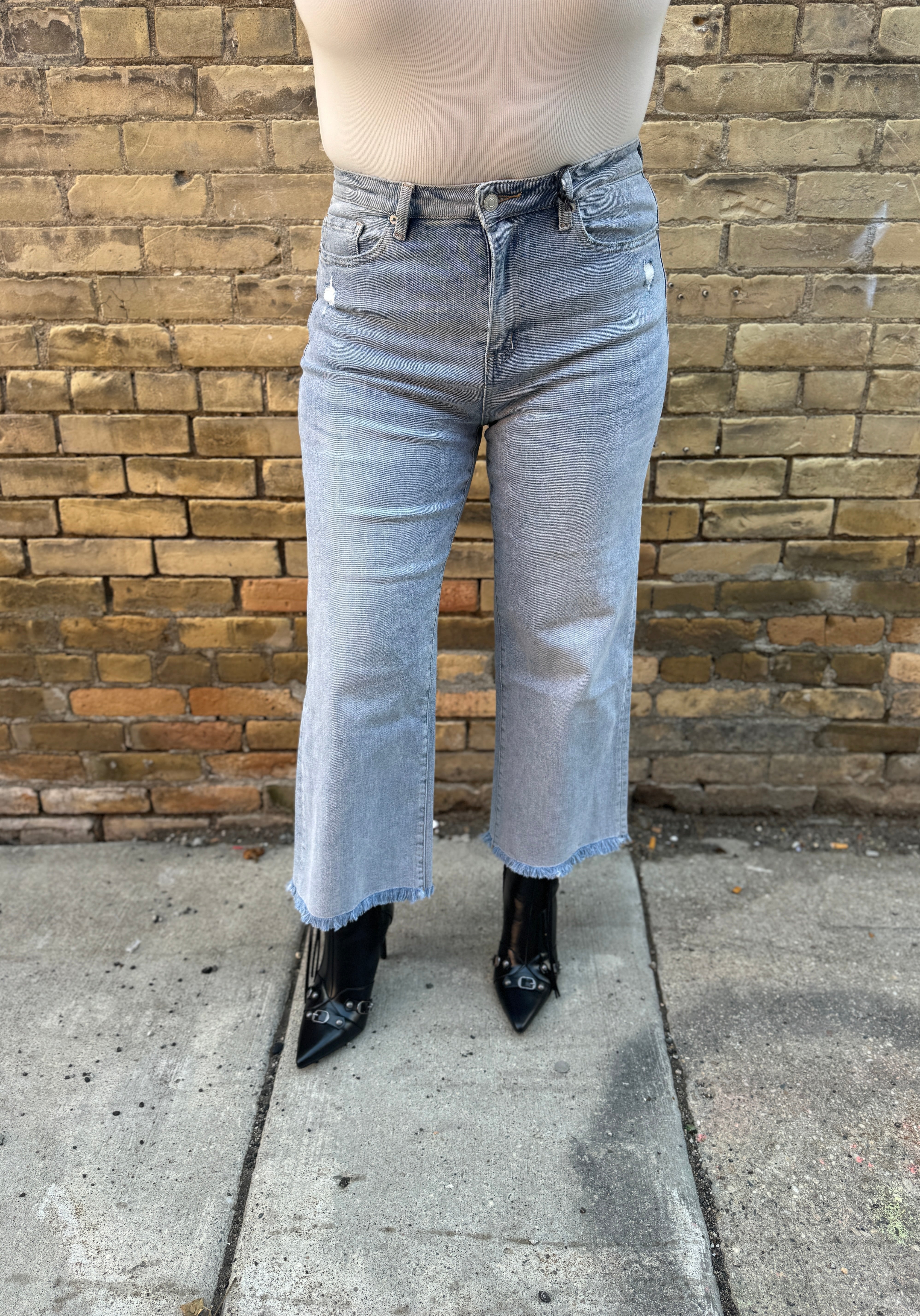 Mica Electric Blue High Rise Jeans-Final Sale-Jeans-mica-The Silo Boutique, Women's Fashion Boutique Located in Warren and Grand Forks North Dakota