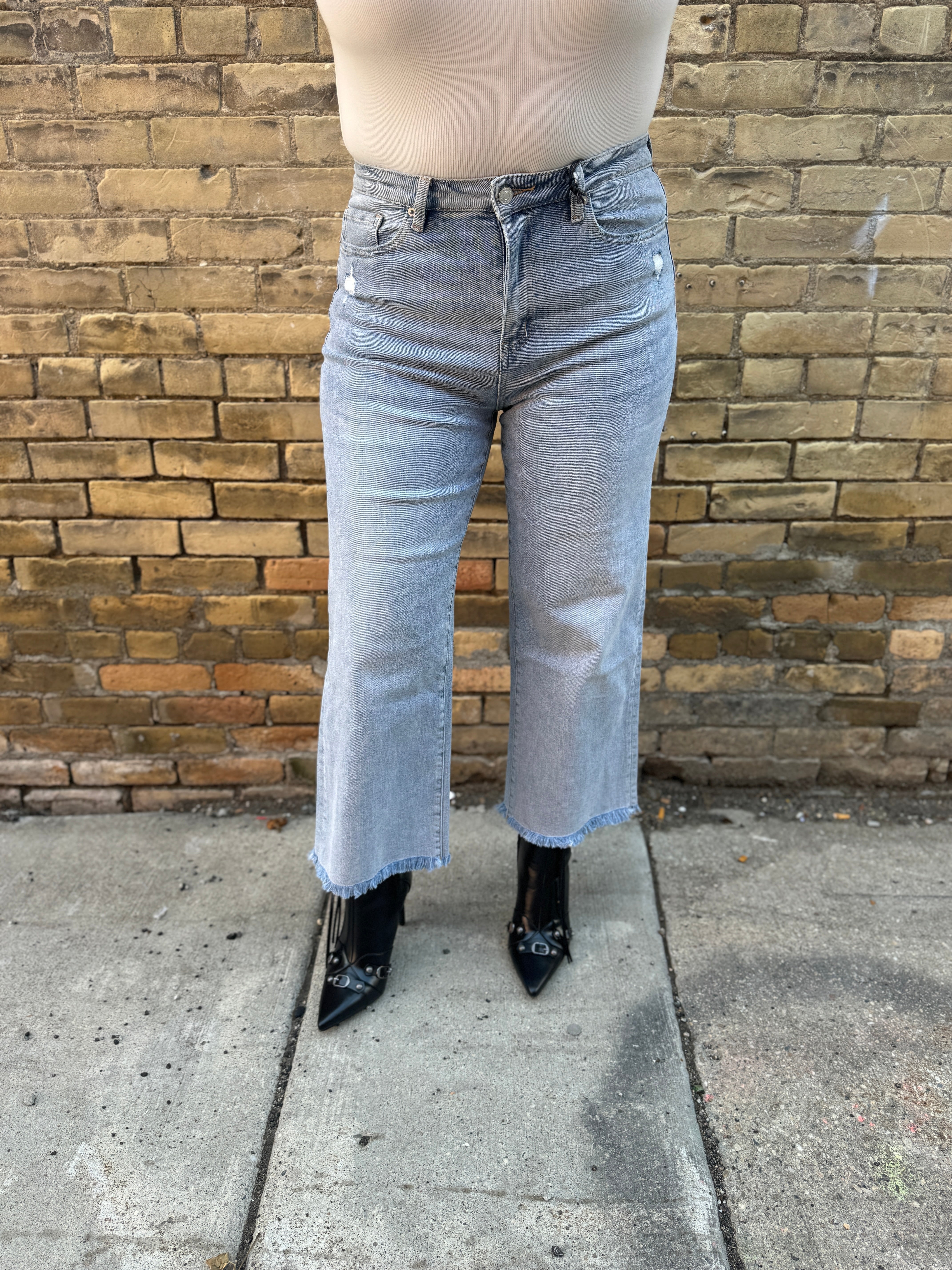 Mica Electric Blue High Rise Jeans-Final Sale-Jeans-mica-The Silo Boutique, Women's Fashion Boutique Located in Warren and Grand Forks North Dakota